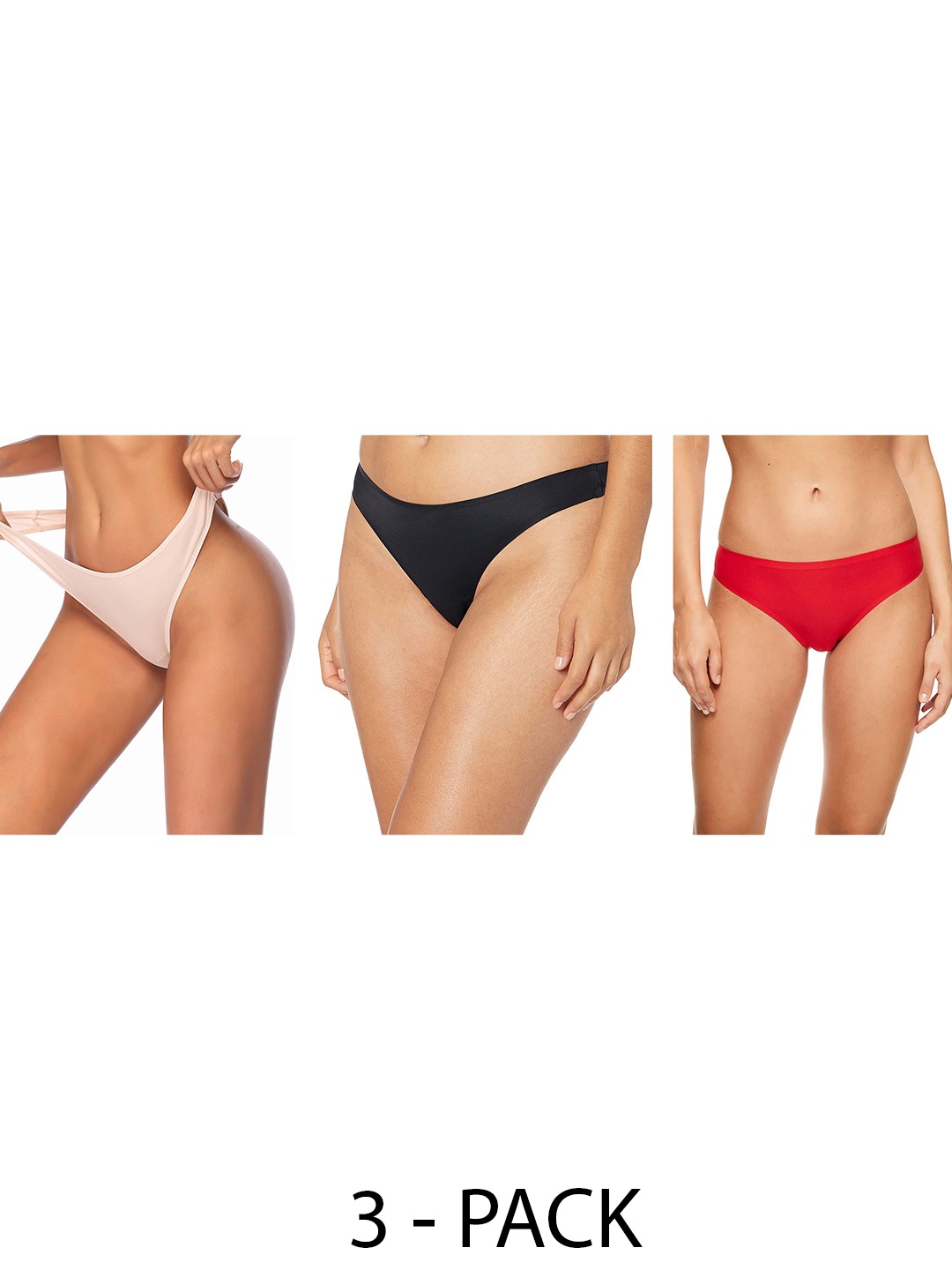 

Diving Deep Pack of 3 Thongs Briefs, Beige