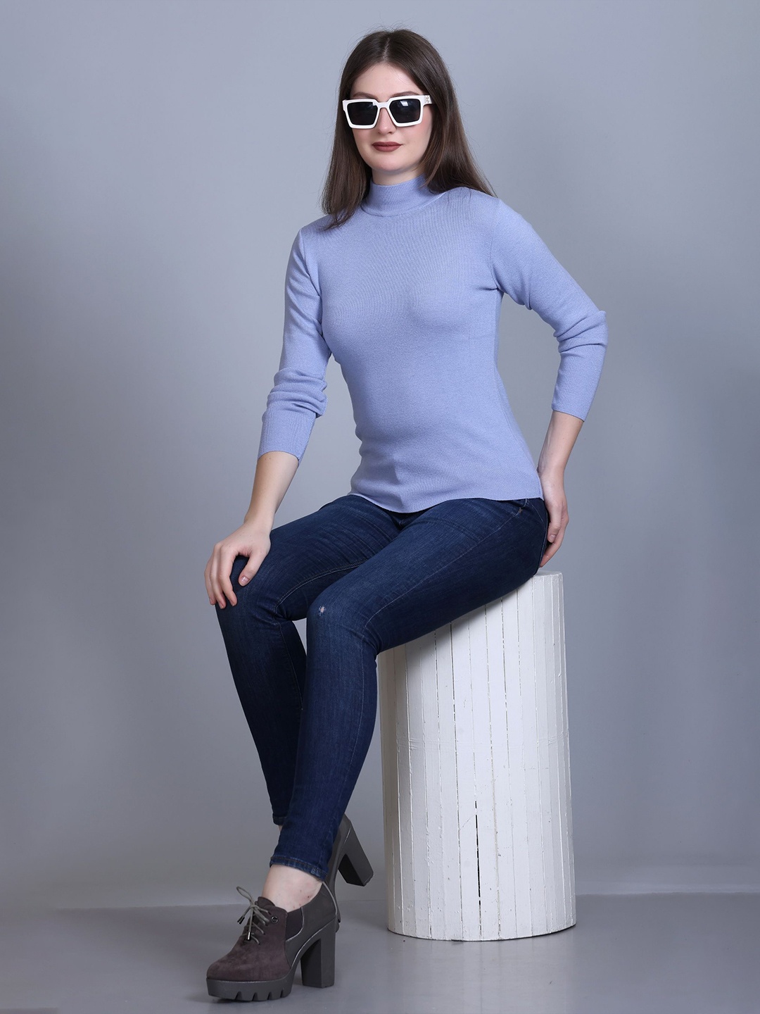 

GLAMAZE Woollen Top, Blue