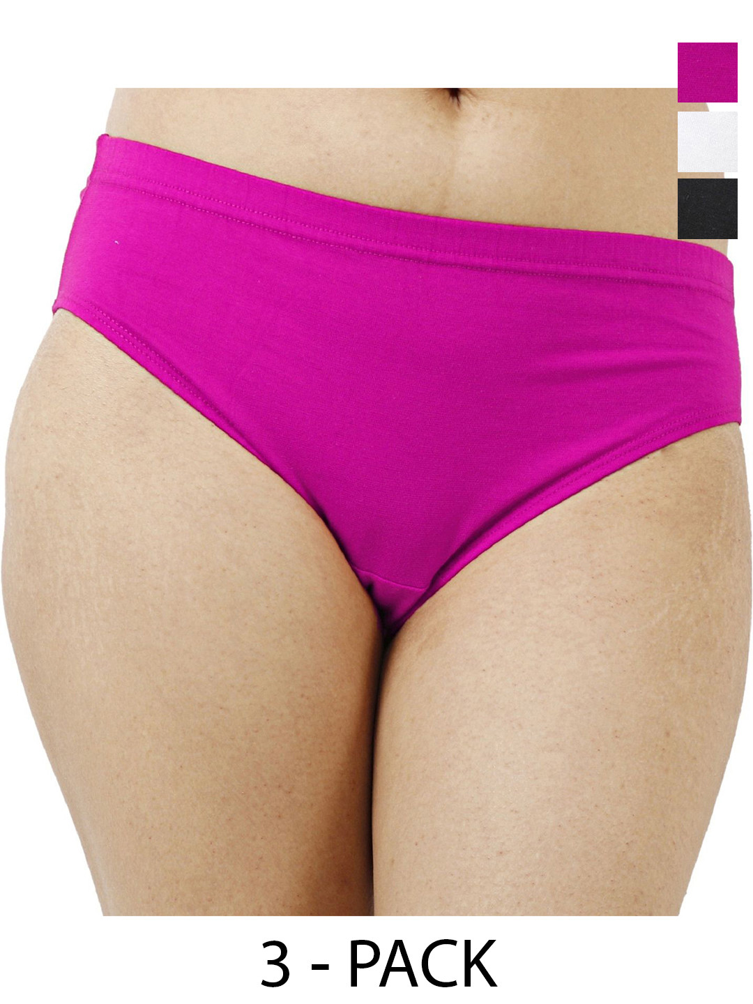 

Diving Deep Women Pack of 3 Cotton Hipster Briefs, Pink