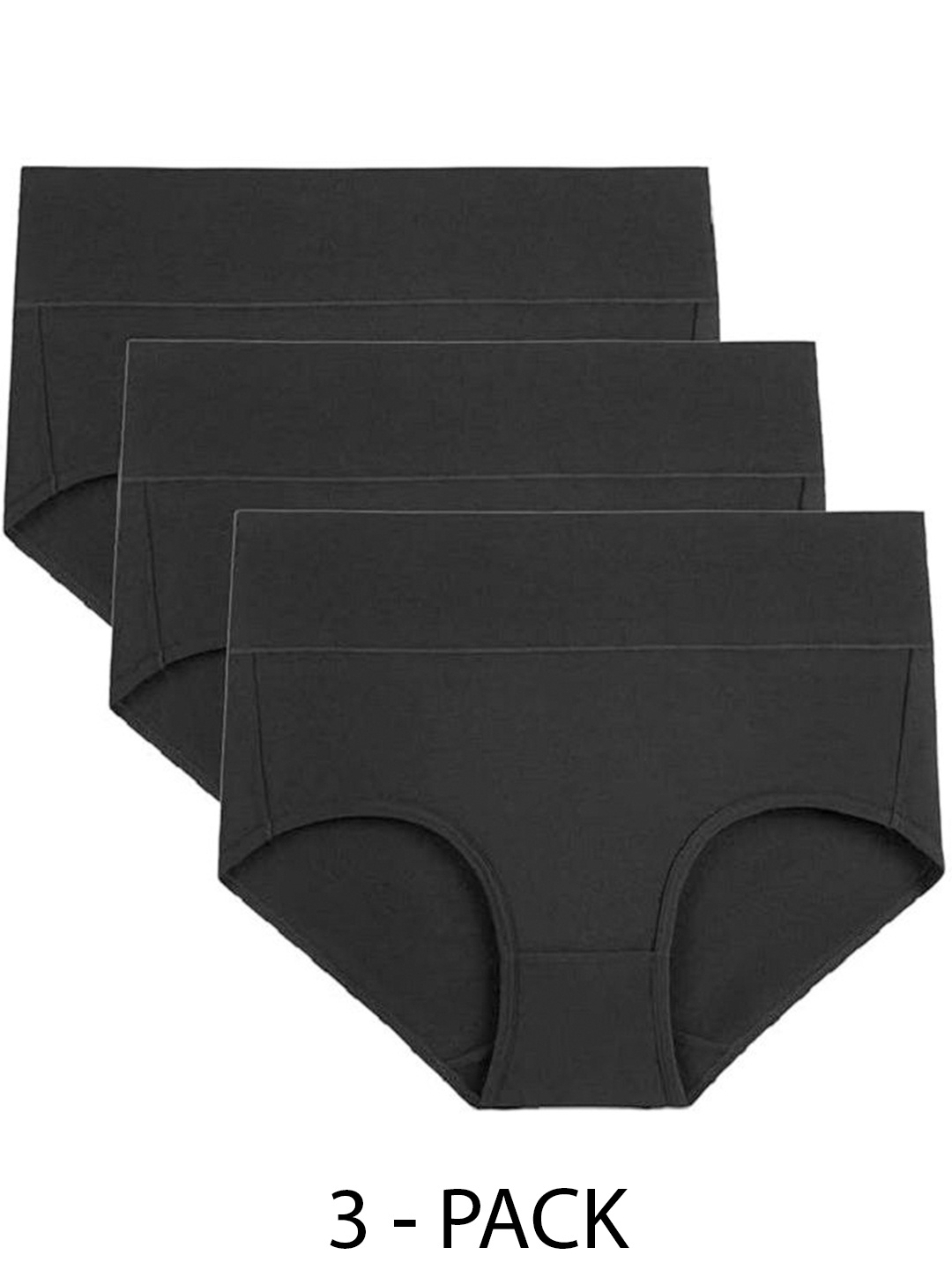 

Diving Deep Women Pack of 3 Hand Wash Hipster Briefs, Black