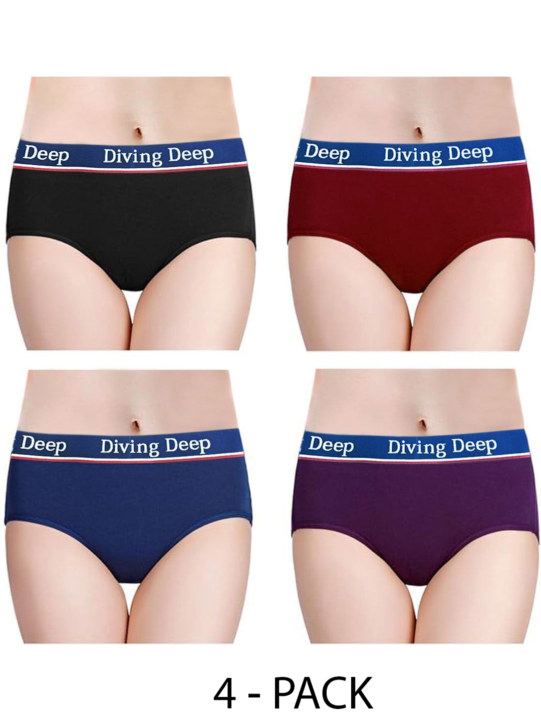 

Diving Deep Pack of 4 Hipster Briefs, Multi