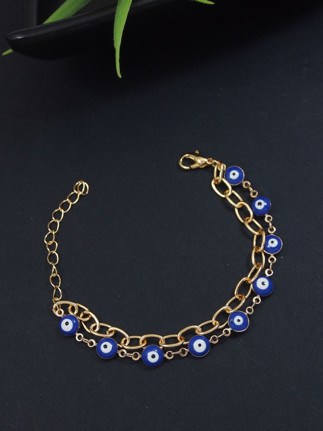 

V FASHION JEWELLERY Women Gold-Plated Link Bracelet