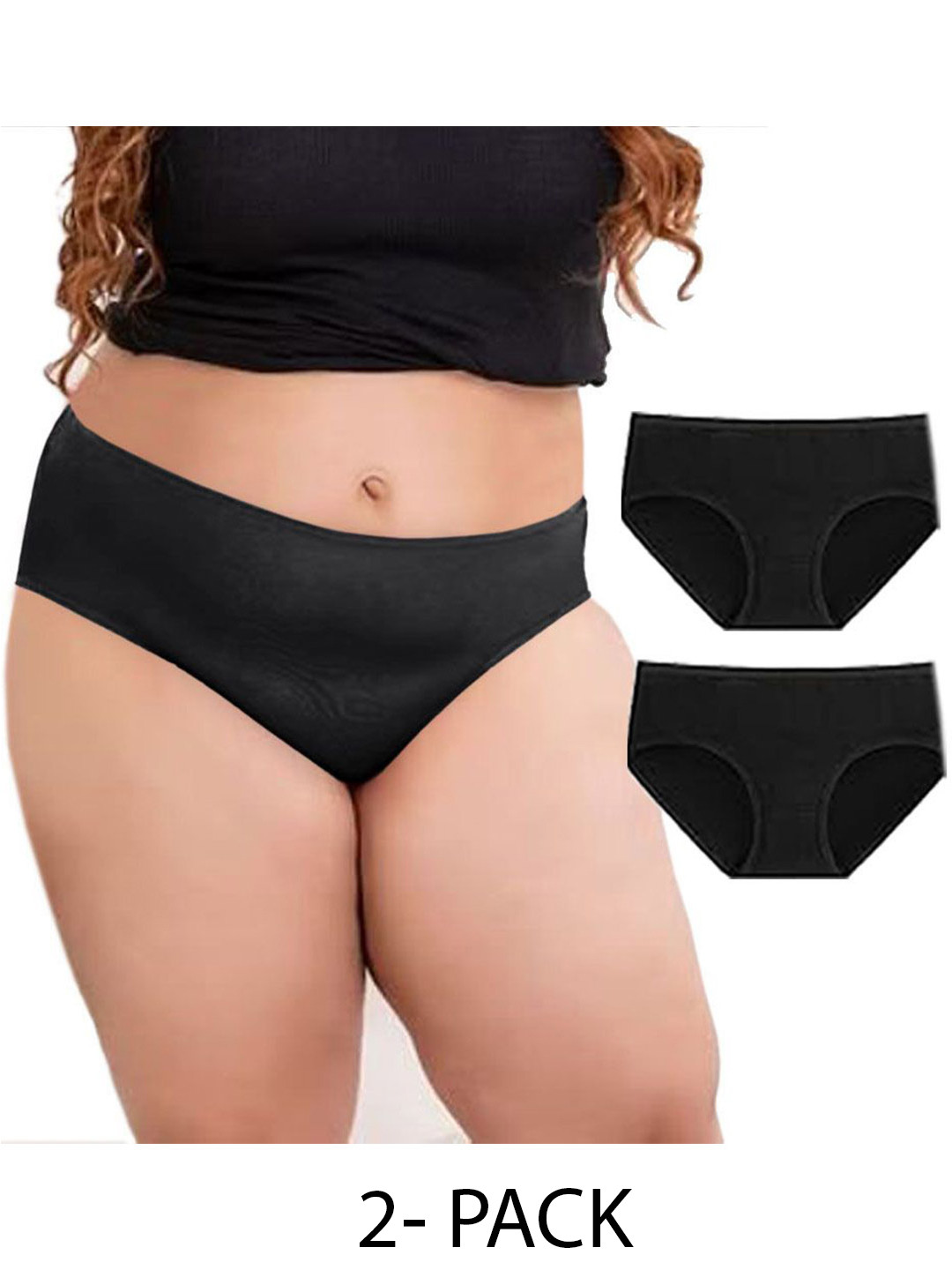

Diving Deep Pack of 2 Hipster Briefs, Black