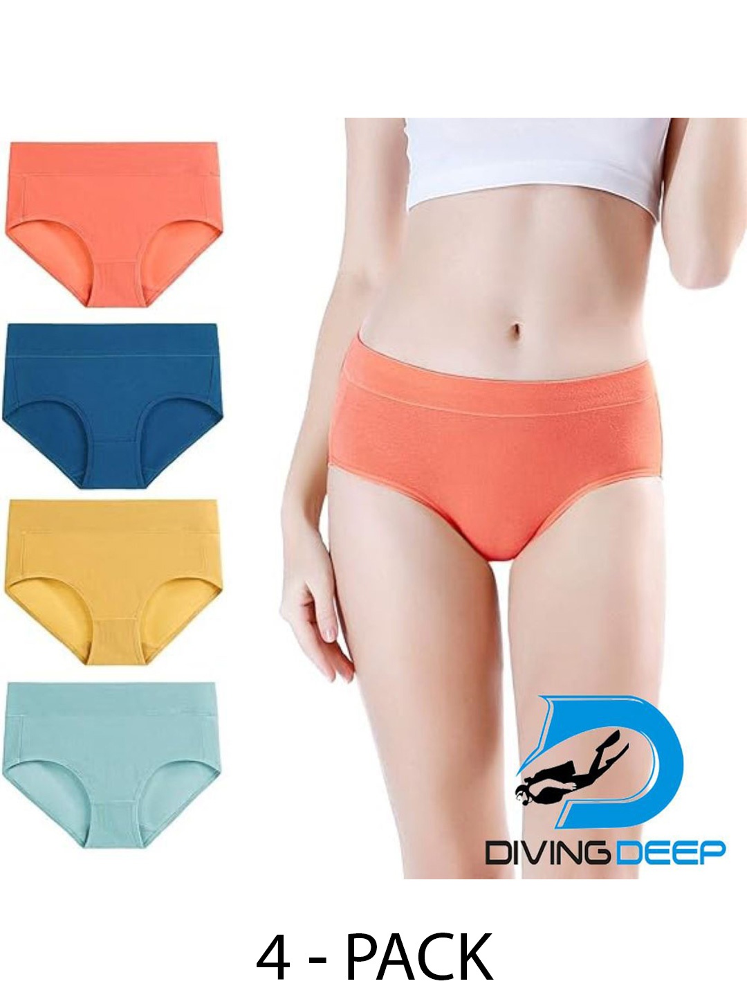 

Diving Deep Pack of 4 Hipster Briefs, Multi