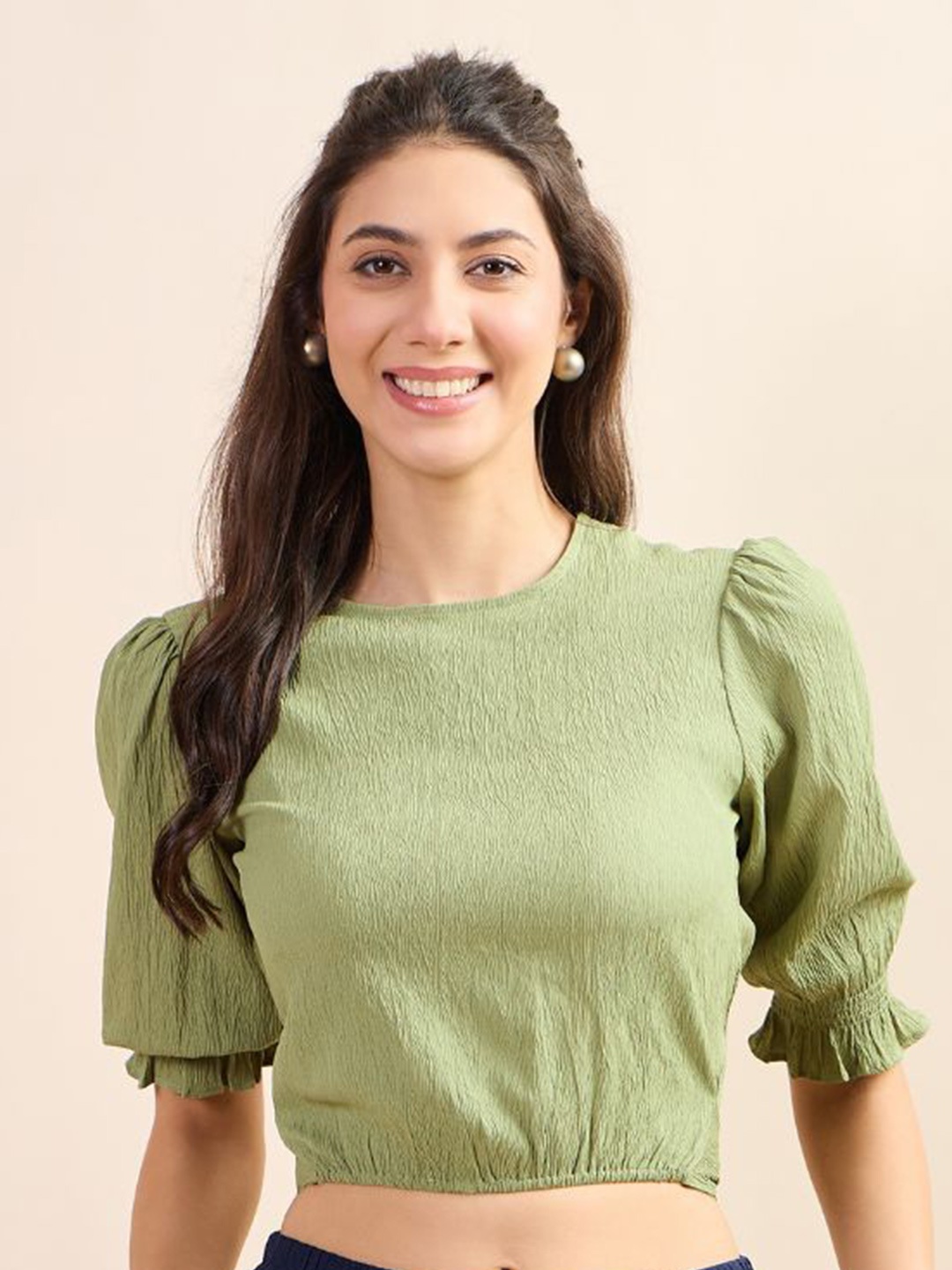 

Kiarabel Retail Crepe Top, Green