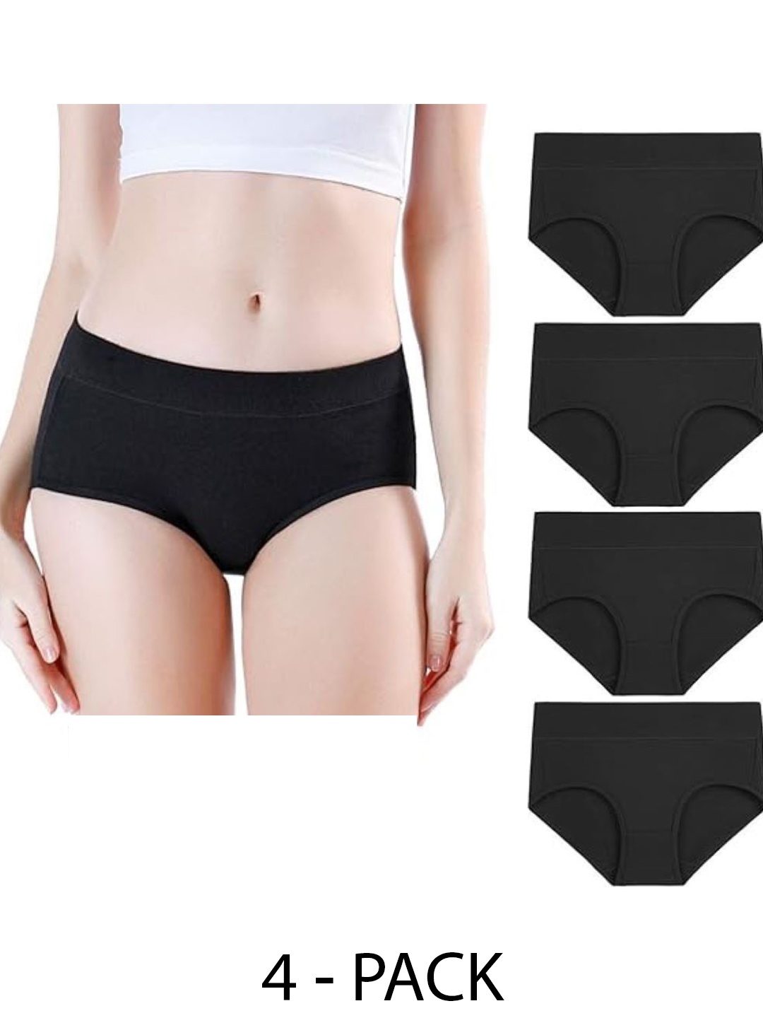 

Diving Deep Pack of 4 Hipster Briefs, Black