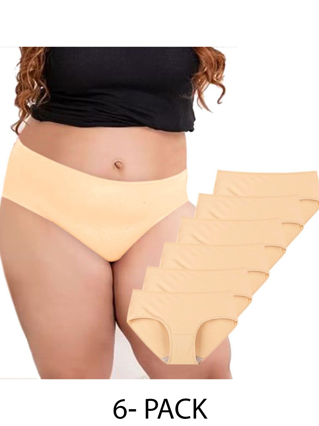 

Diving Deep Pack of 6 Hipster Briefs, Beige
