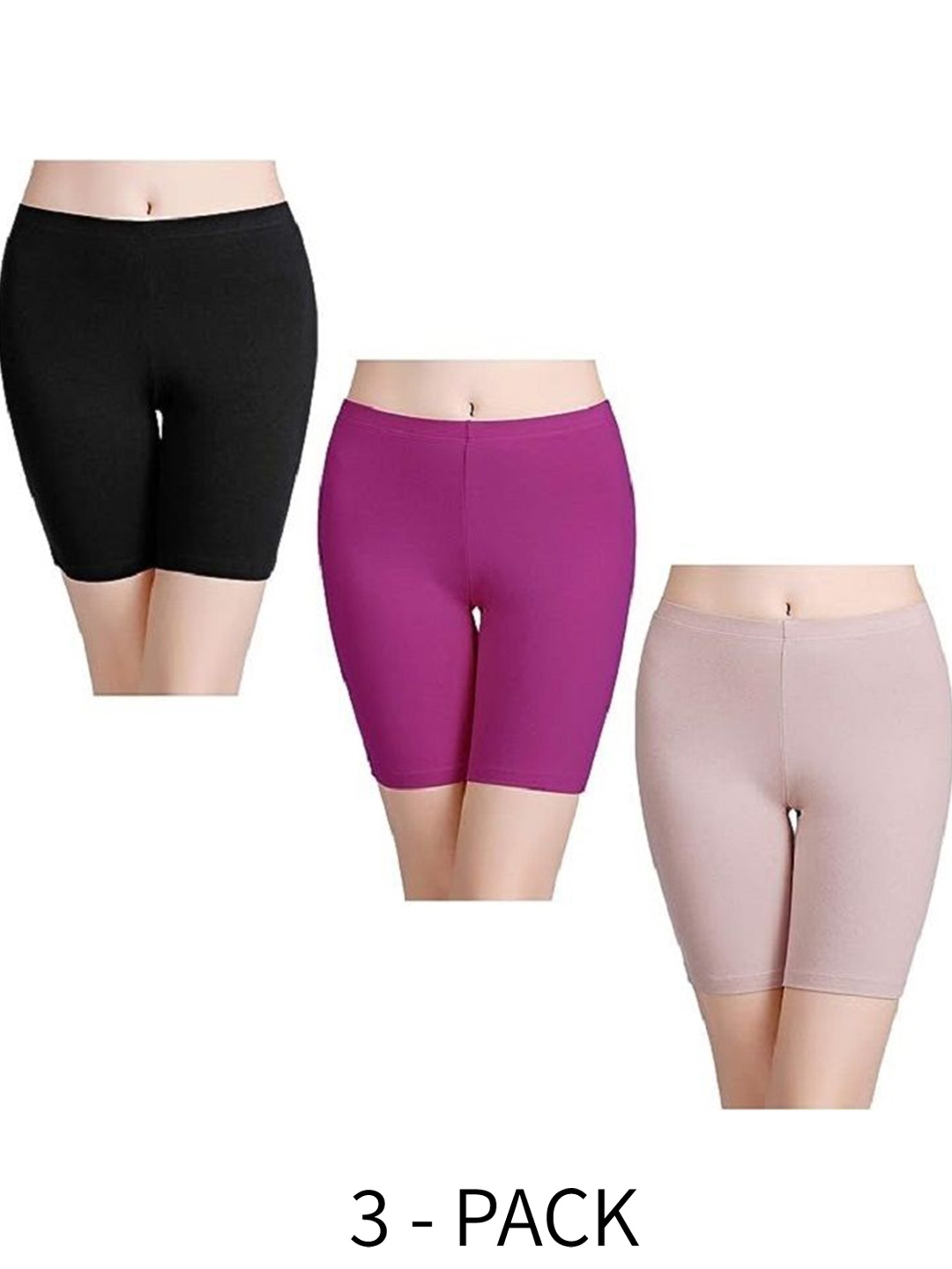 

Diving Deep Women Pack of 3 Boy Shorts Briefs, Black