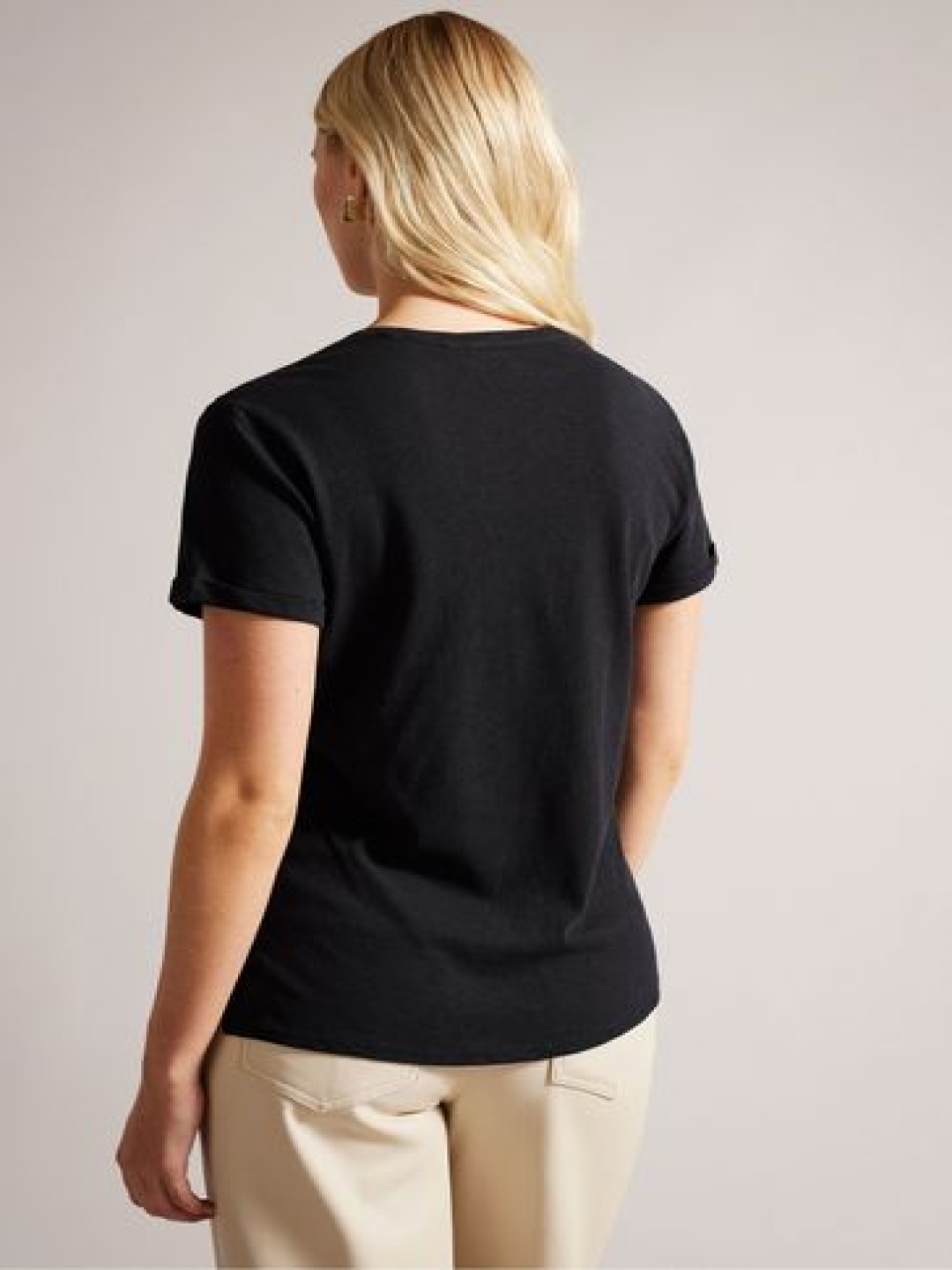 

COLOR CAPITAL Styled Back Top, Black