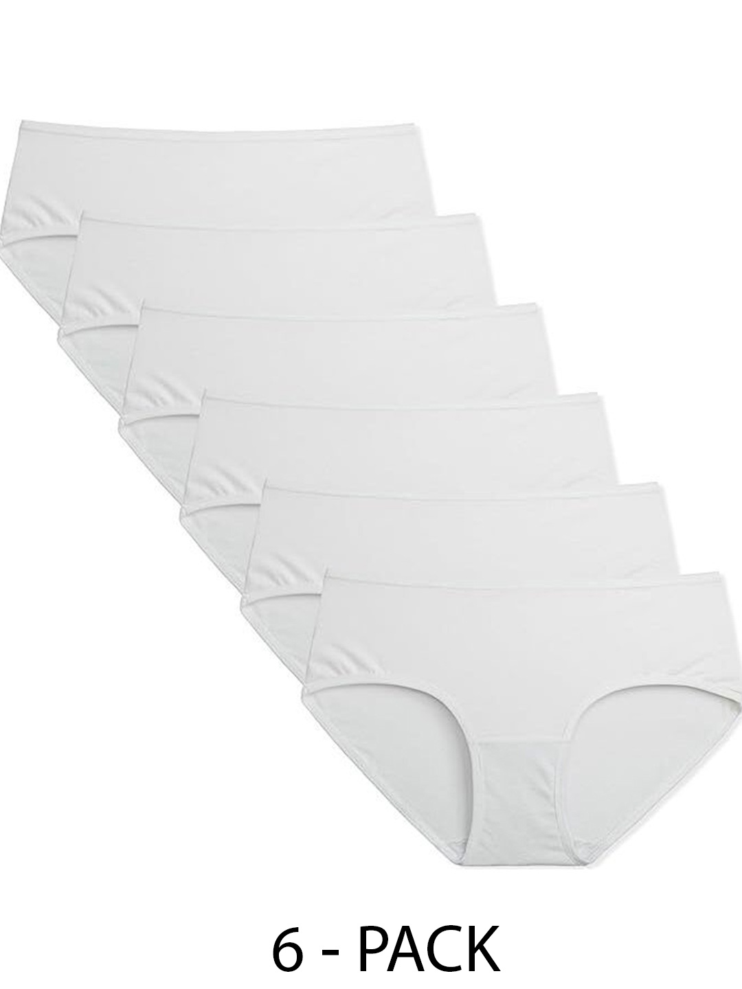 

Diving Deep Pack Of 6 Hipster Briefs, White