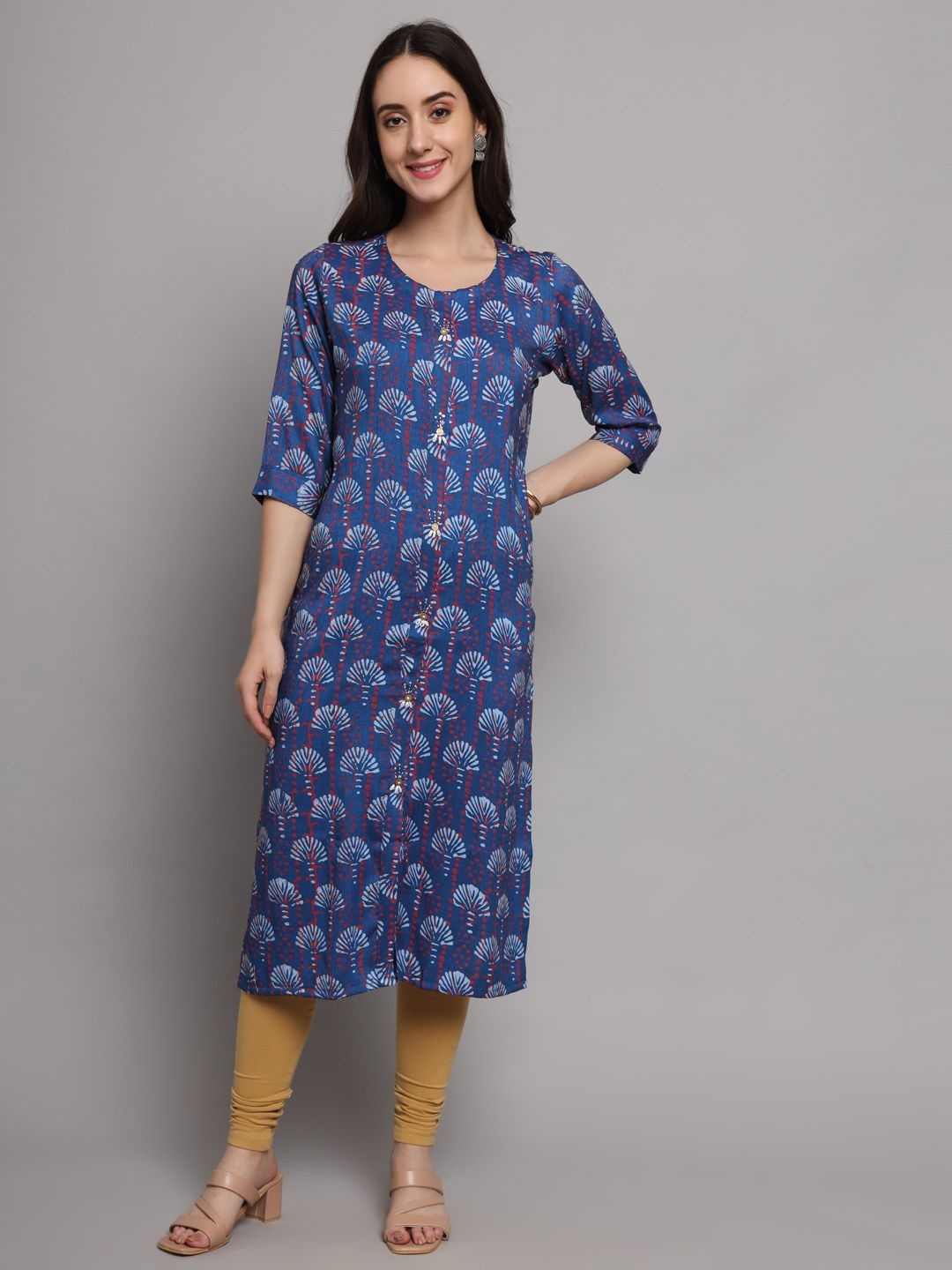 

INVAGA FASHION Women Printed Kurta, Blue