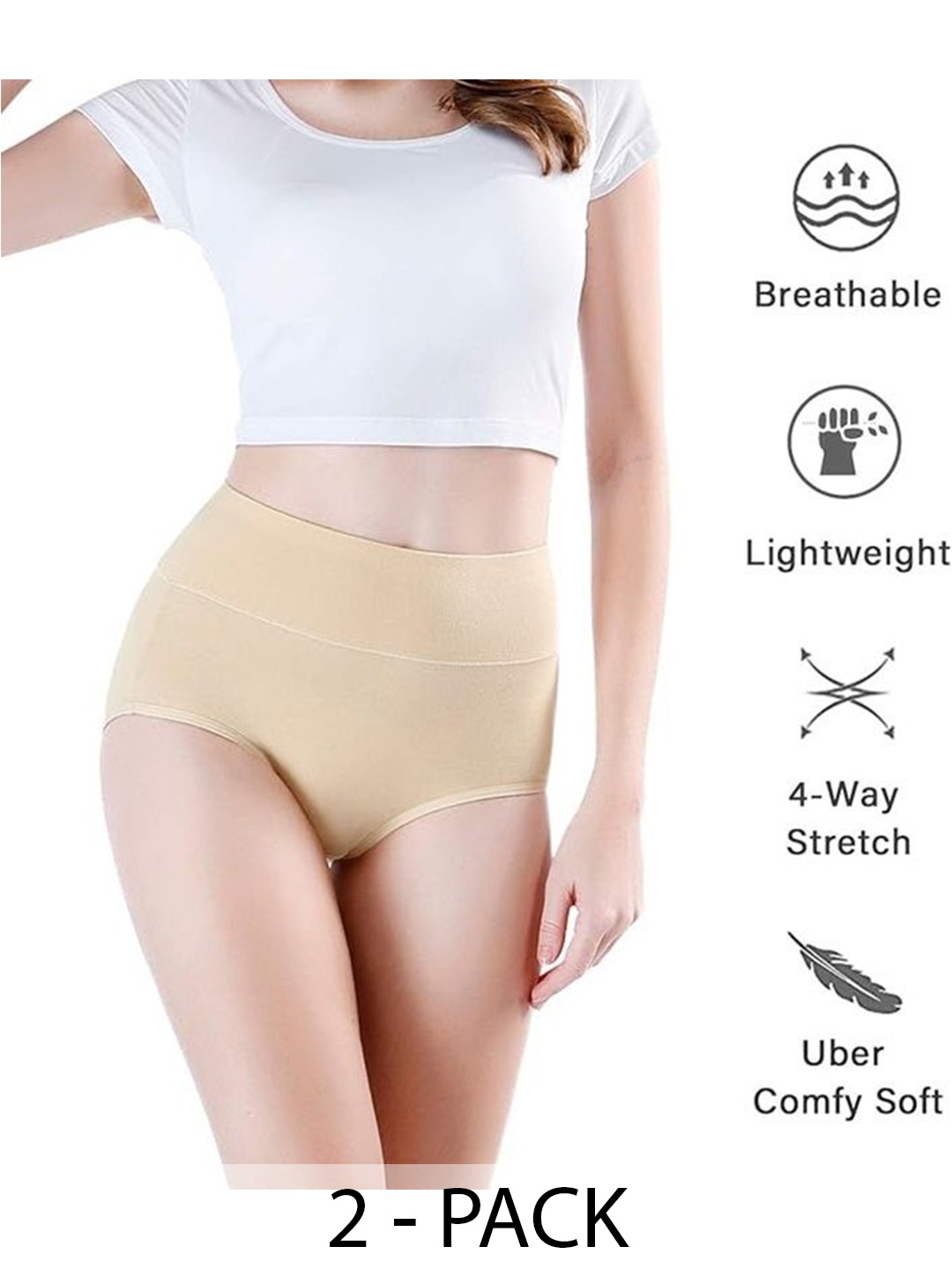 

Diving Deep Pack of 2 Hipster Briefs, Beige