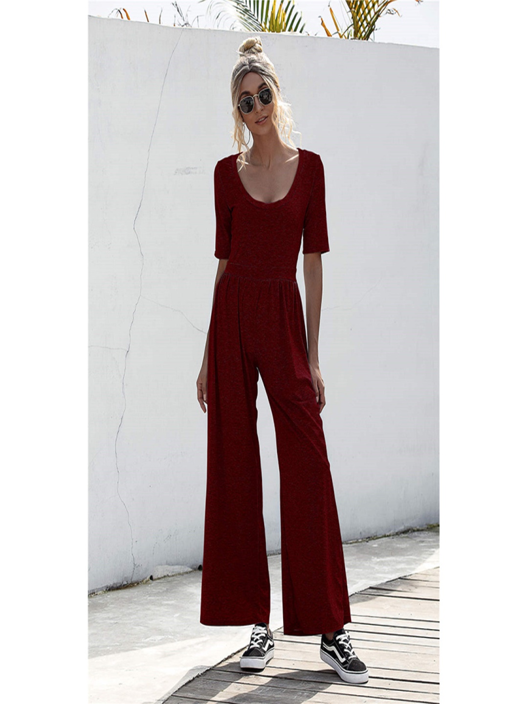 

StyleCast Basic Jumpsuit, Maroon
