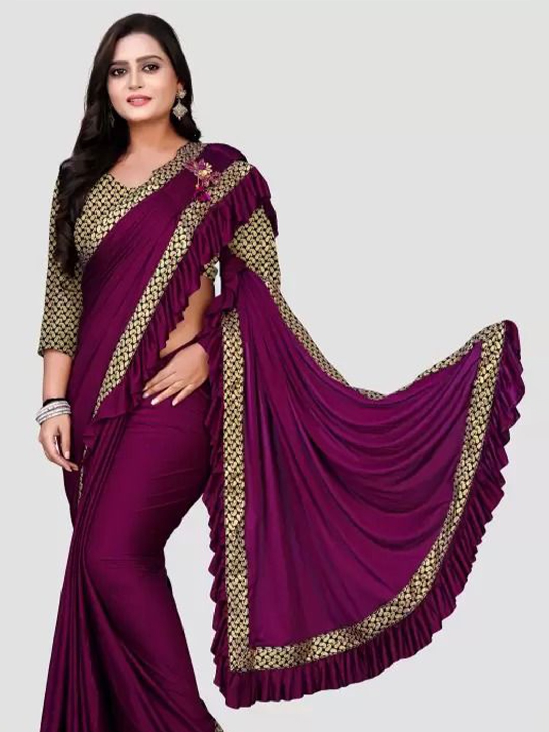 

SAADHVI Saree, Purple