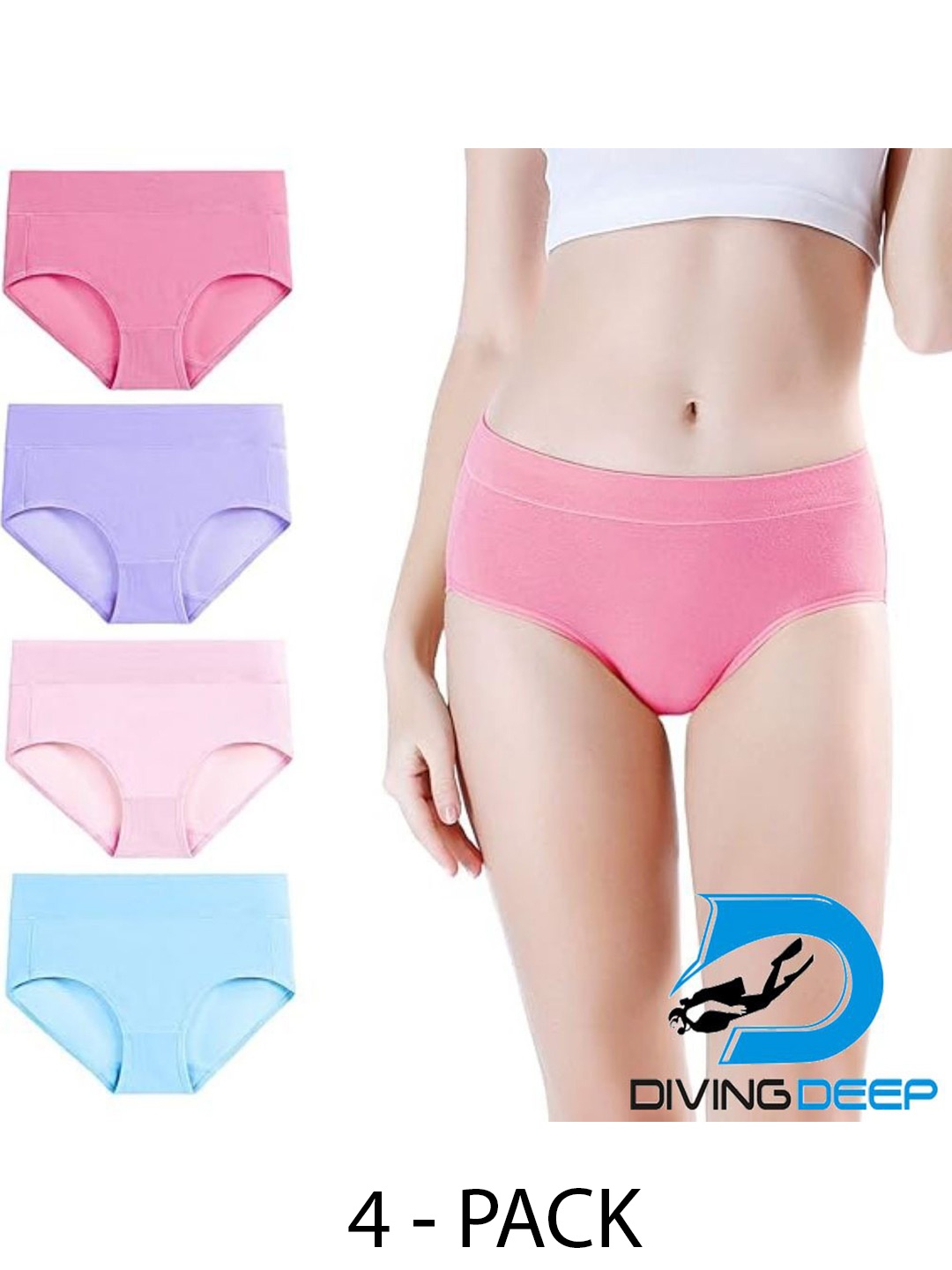 

Diving Deep Pack of 4 Hipster Briefs, Multi