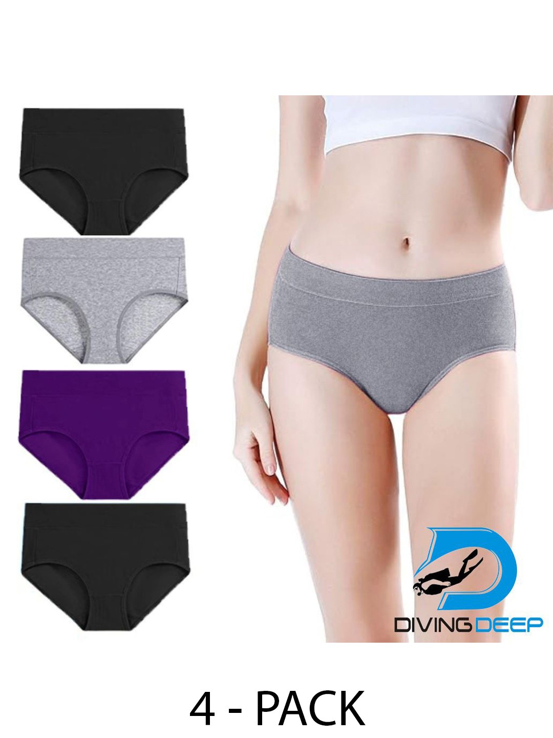 

Diving Deep Pack of 4 Hipster Briefs, Multi