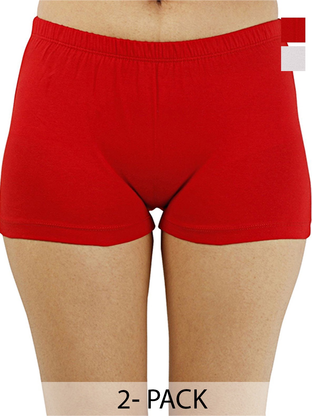 

Diving Deep Women Pack of 2 Boy Shorts Briefs, Red