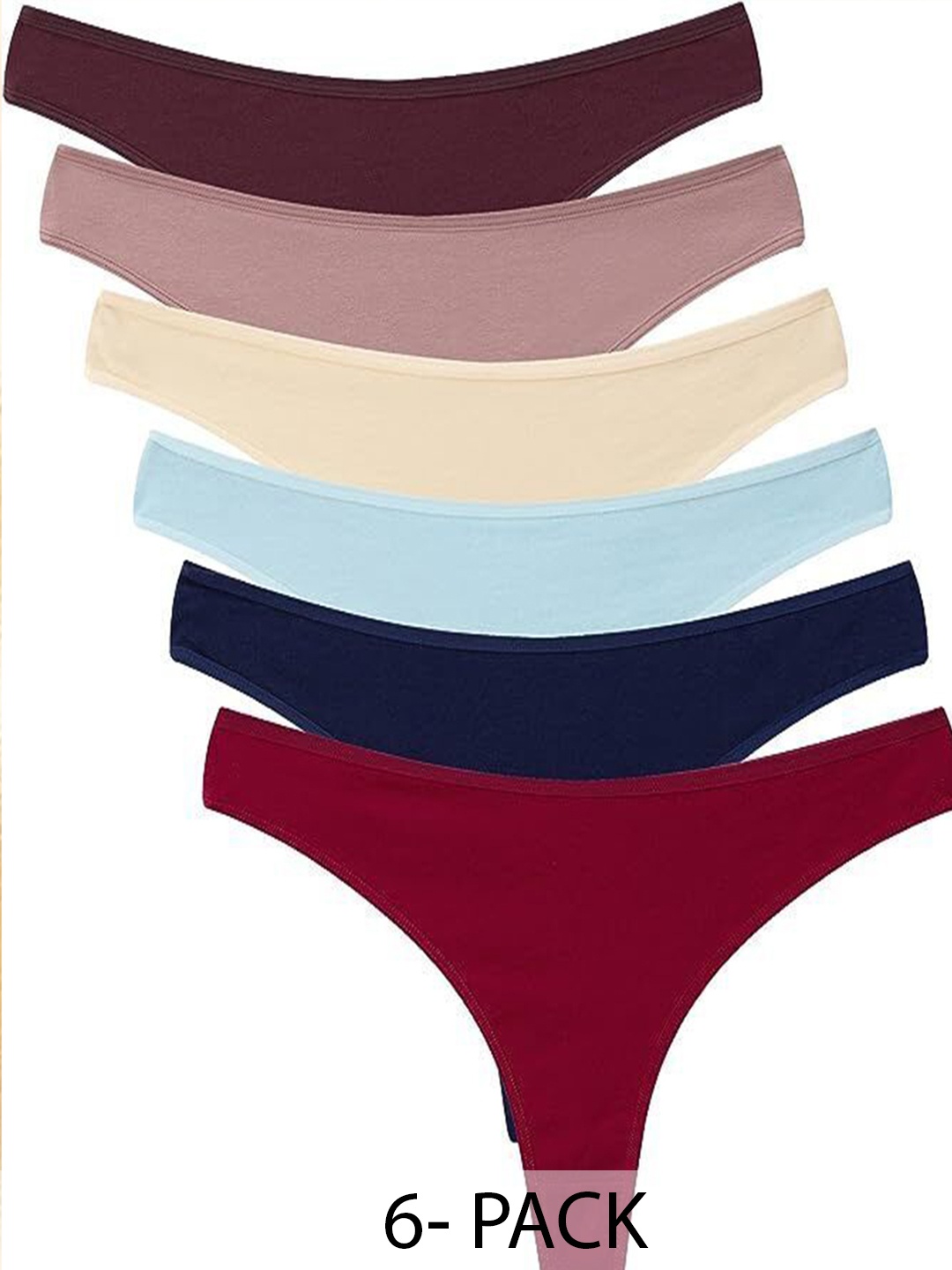 

Diving Deep Pack of 6 Thongs Briefs, Multi