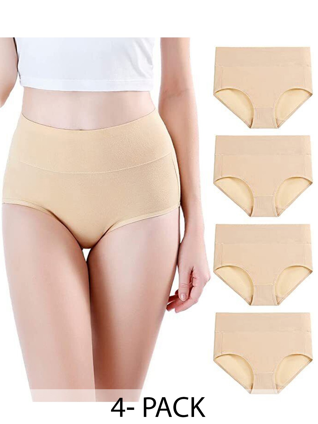 

Diving Deep Pack of 4 Hipster Briefs, Beige