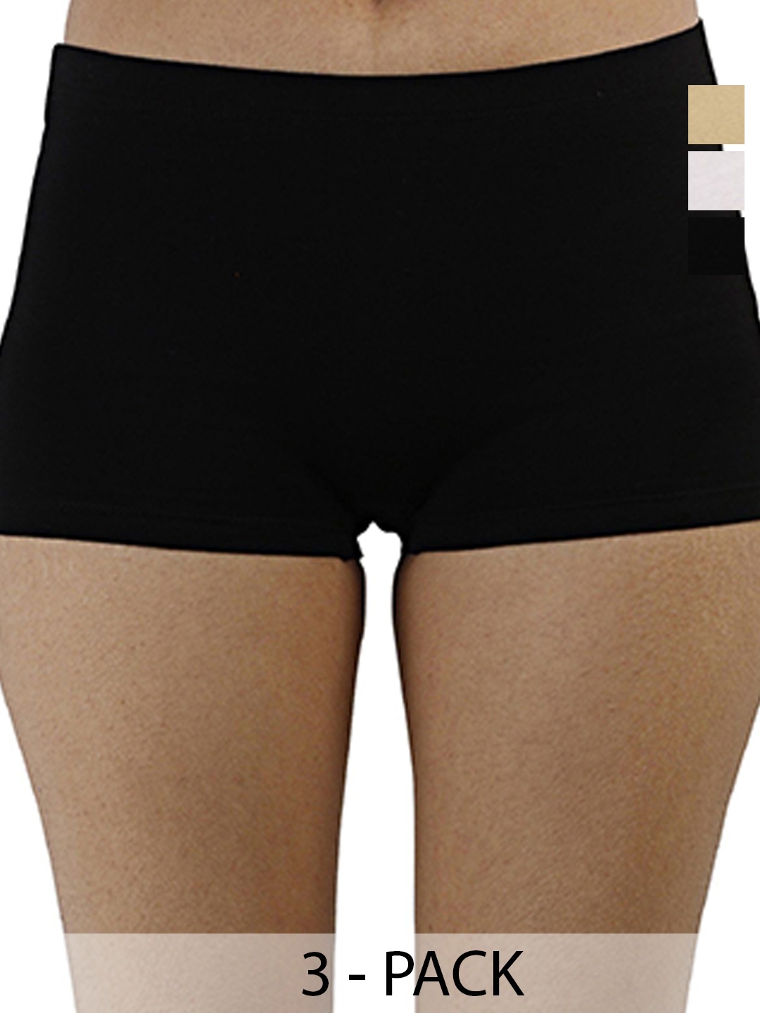 

Diving Deep Women Pack of 3 Cotton Assorted Boy Shorts Briefs