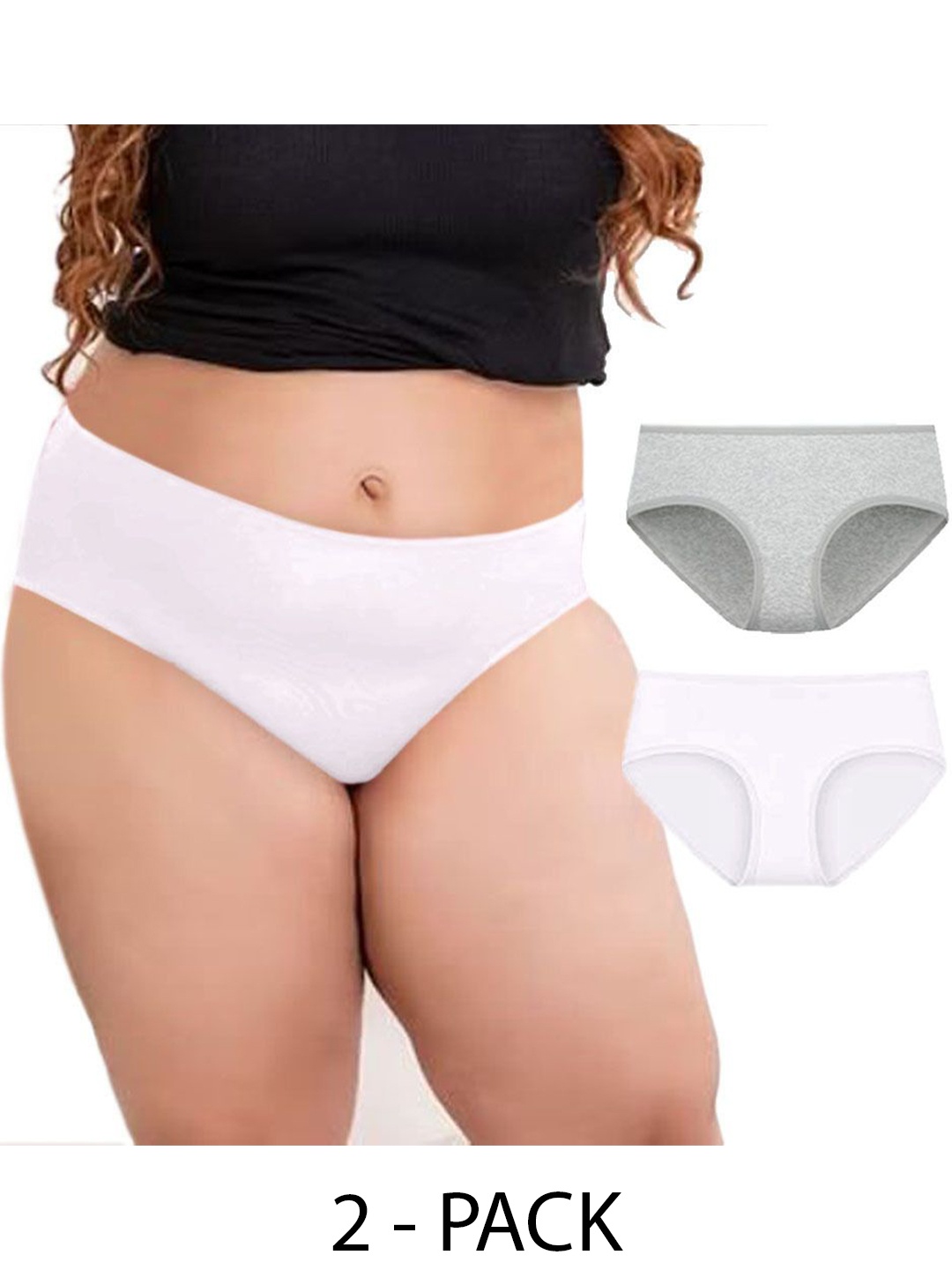 

Diving Deep Women Pack of 2 Assorted Cotton Hipster Briefs