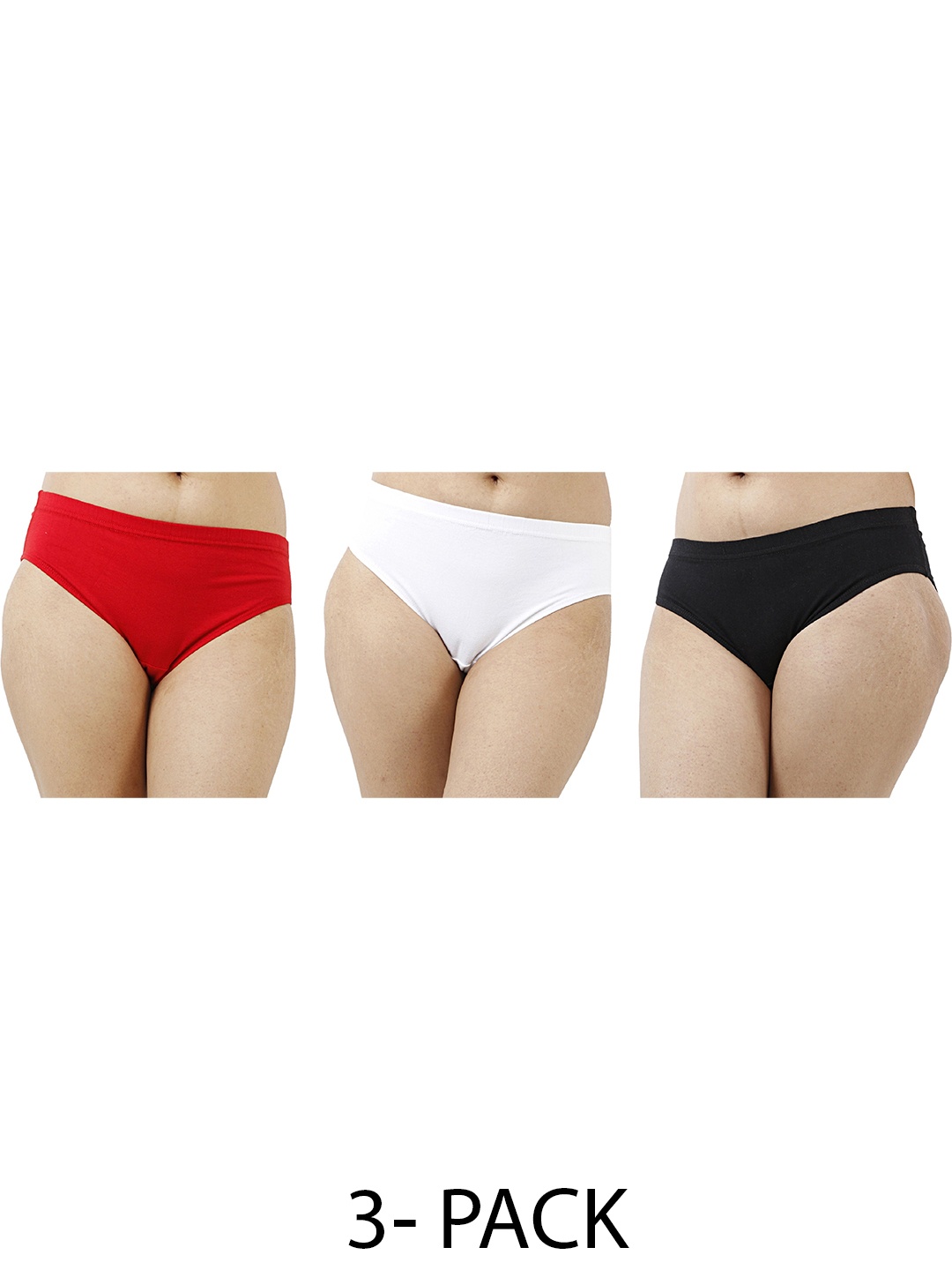 

Diving Deep Women Pack Of 3 Cotton Hipster Briefs, Assorted
