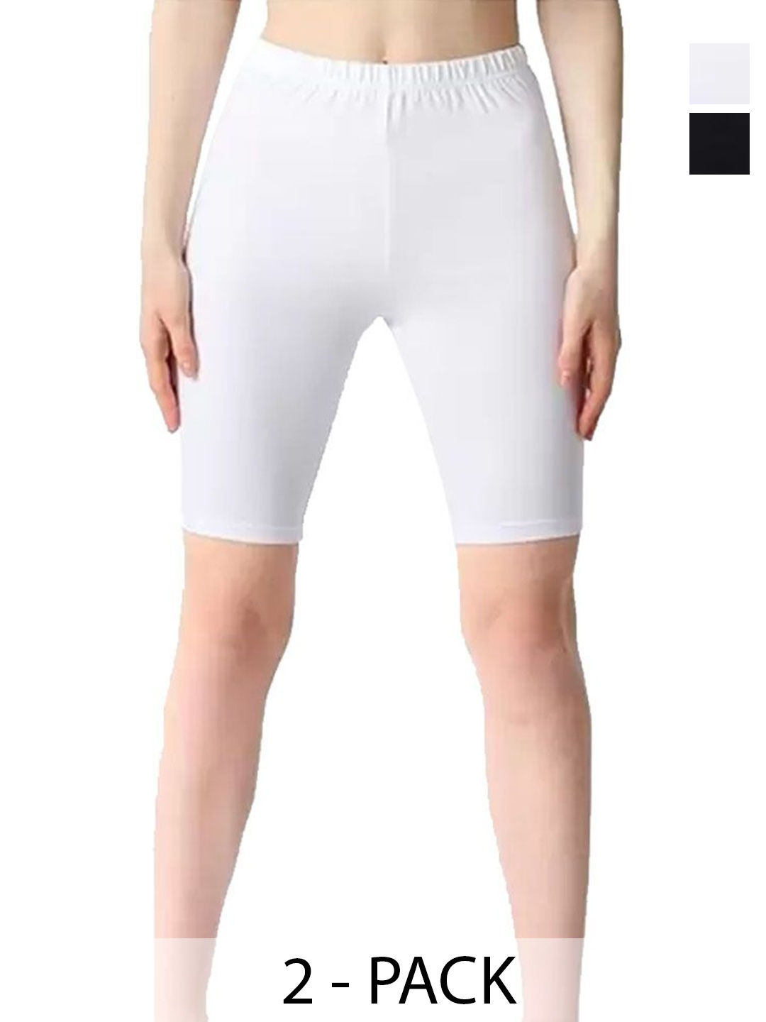 

Diving Deep Women Pack of 2 Cotton Boy Shorts Briefs, White