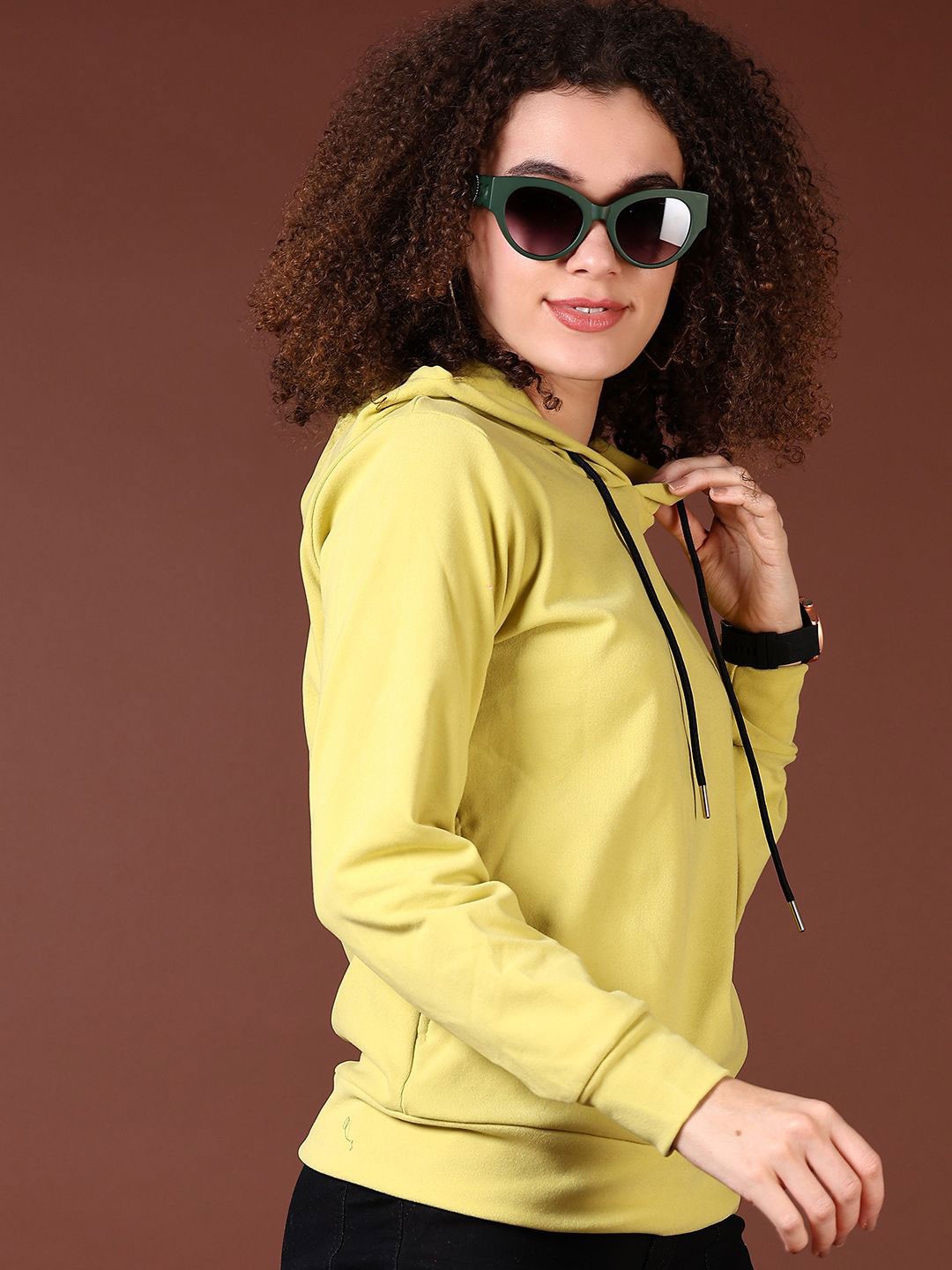

V-Mart Women Hooded Sweatshirt, Green