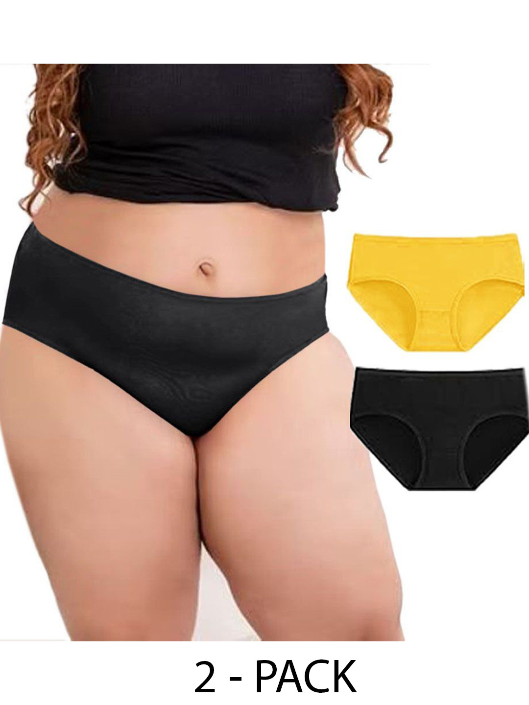 

Diving Deep Pack of 2 Cotton Hipster Briefs, Black