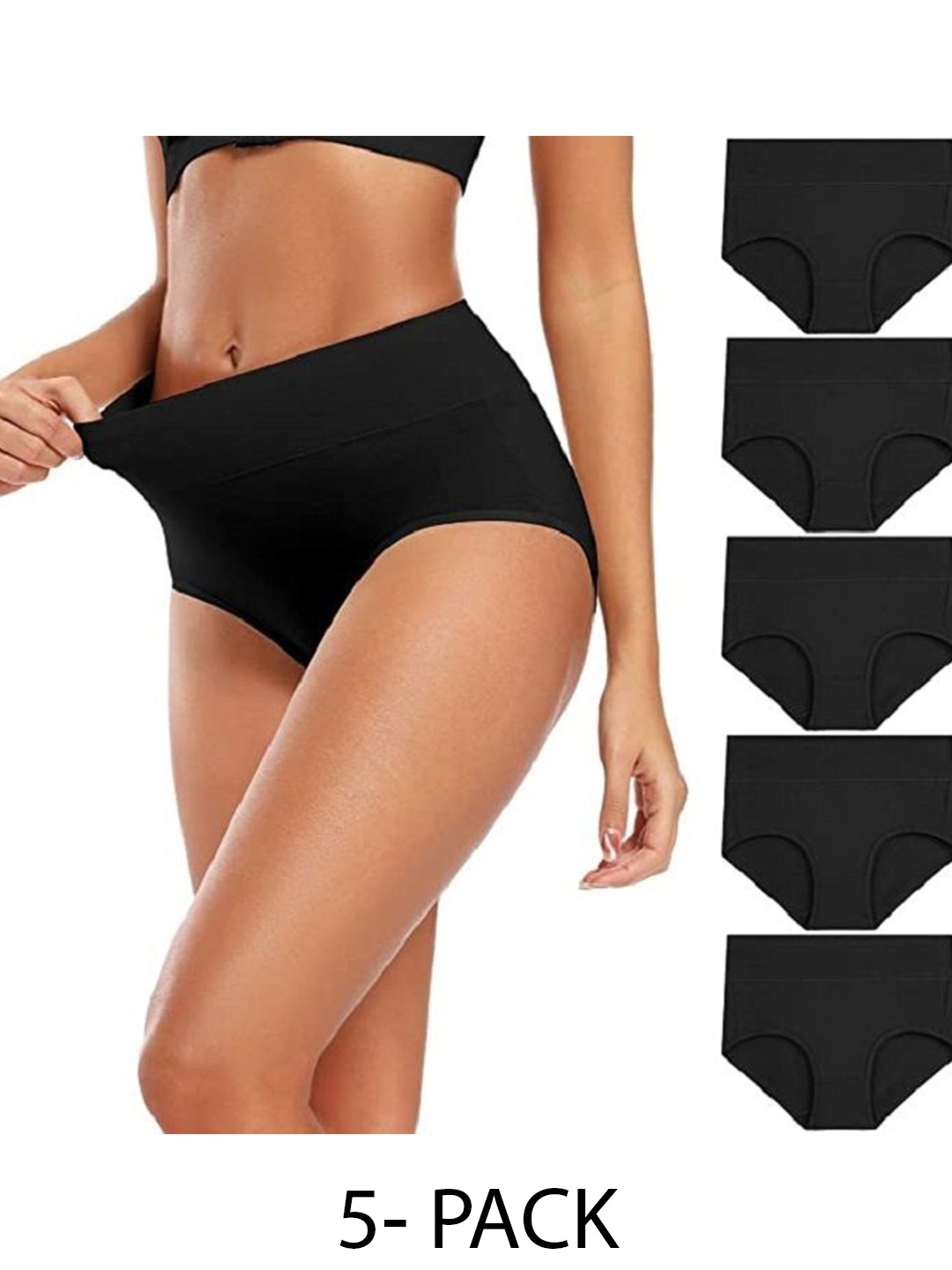 

Diving Deep Pack of 5 Hipster Briefs, Black