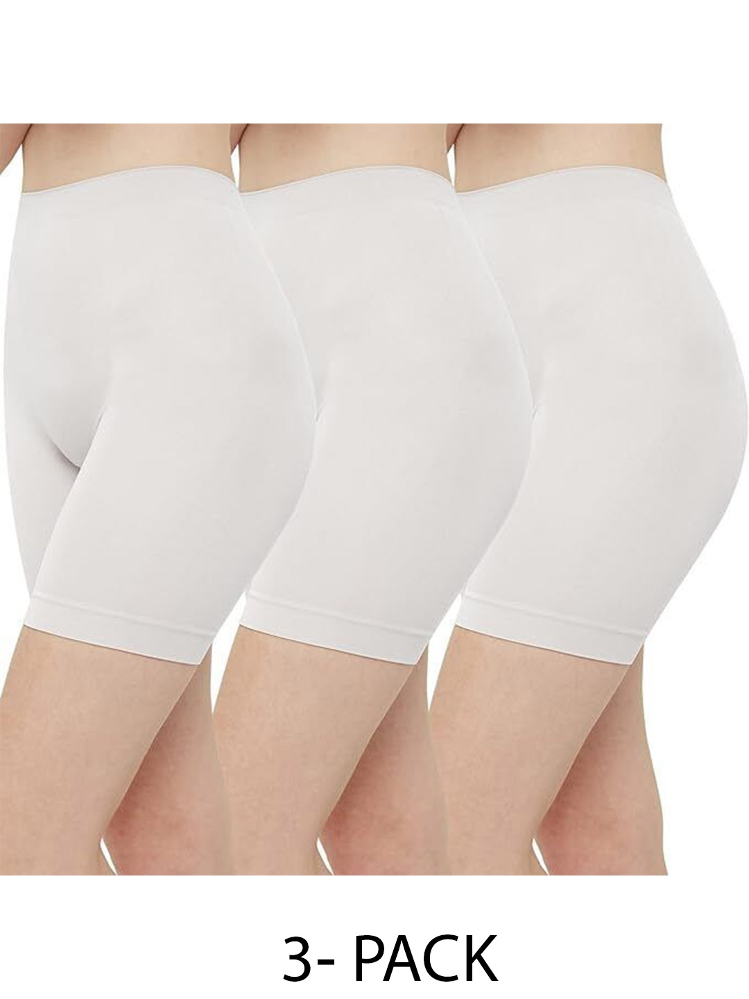 

Diving Deep Women Pack of 3 Boy Shorts Briefs, White