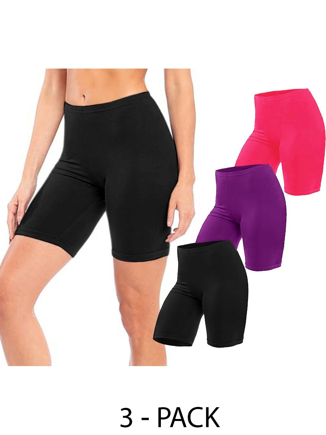 

Diving Deep Women Pack of 3 Boy Shorts Briefs, Black