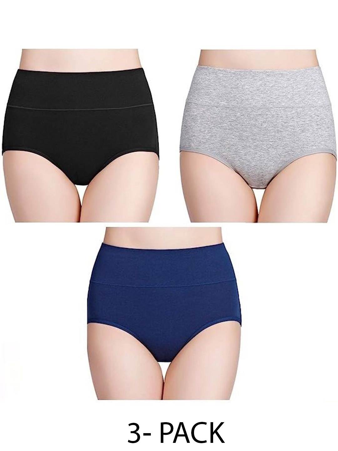 

Diving Deep Pack of 3 Cotton Hipster Briefs, Black