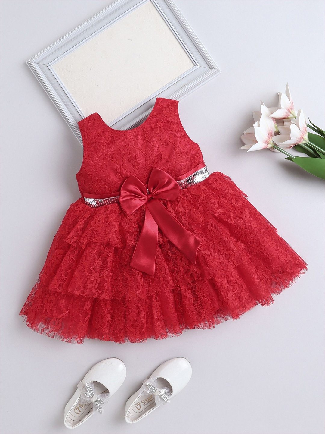 

The Magic Wand Fit & Flare Dress, Red