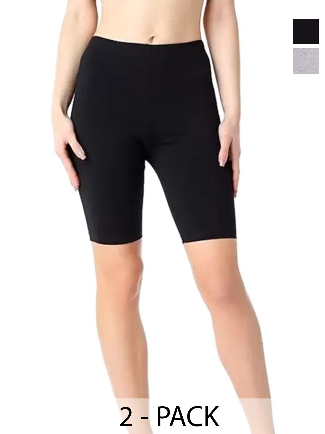 

Diving Deep Women Pack of 2 Boy Shorts Plus Size Briefs, Black