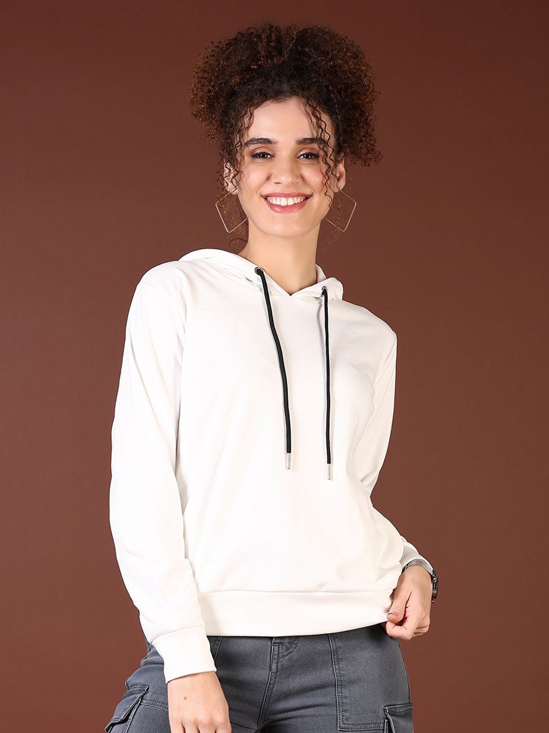 

V-Mart Women Hooded Sweatshirt, White