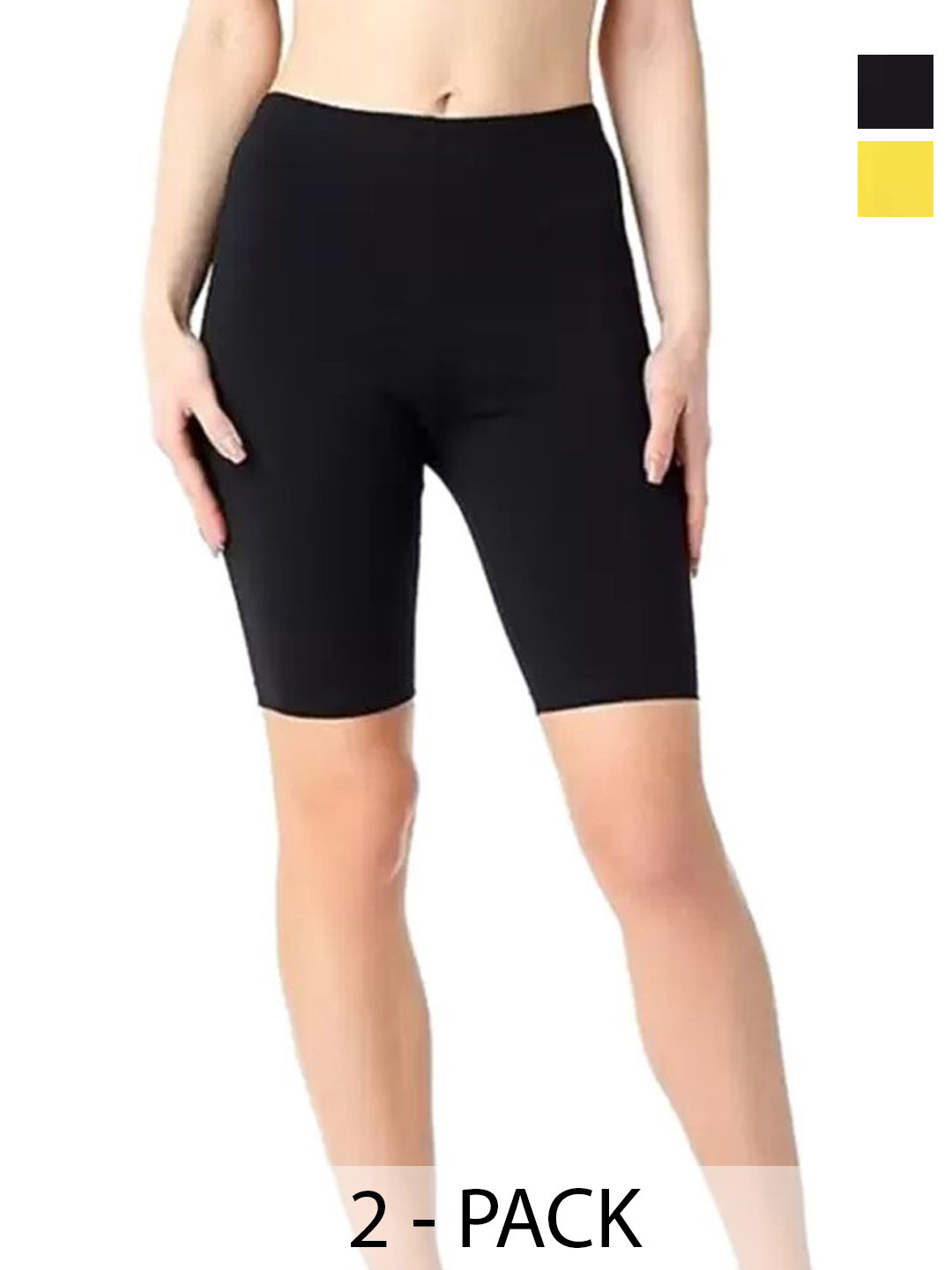 

Diving Deep Women Pack of 2 Cotton Boy Shorts Briefs, Black