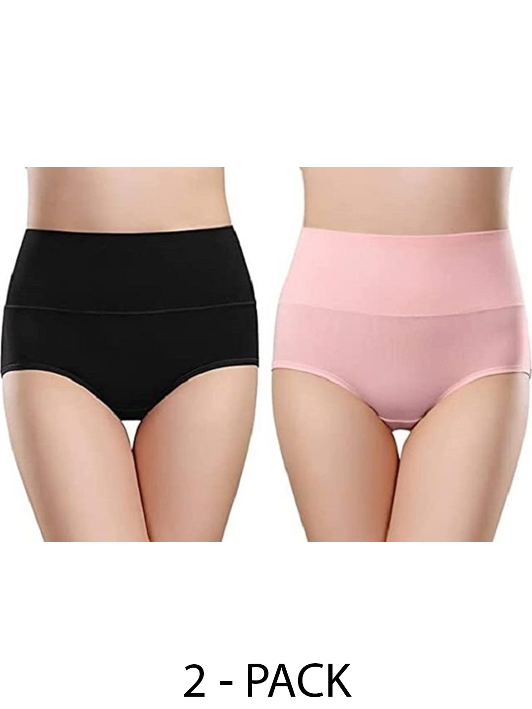 

Diving Deep Women Pack of 2 Cotton Plus Size Hipster Briefs, Pink