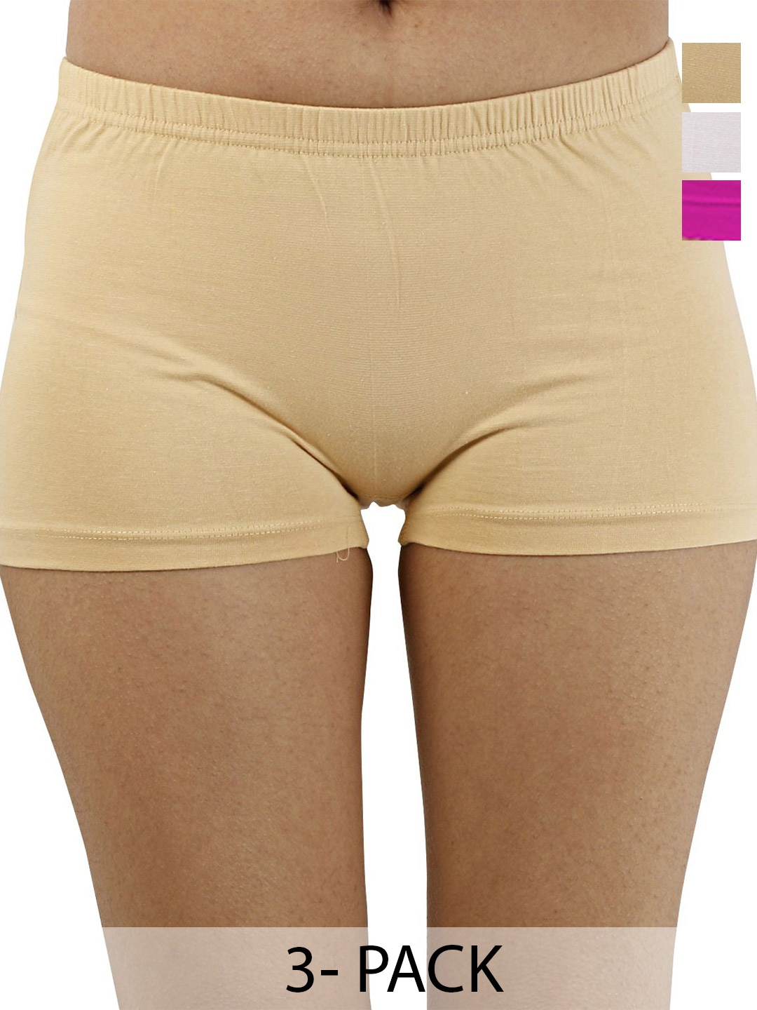

Diving Deep Pack of 3 Boy Shorts Briefs, Beige