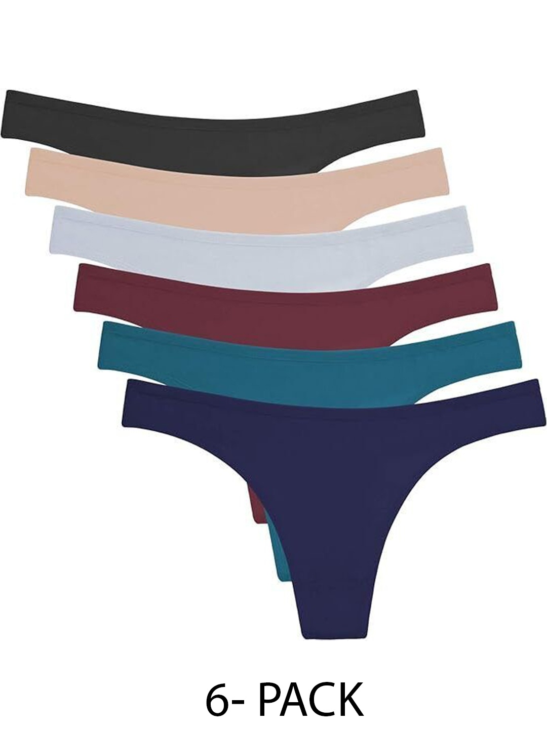 

Diving Deep Pack of 6 Thongs Briefs, Multi