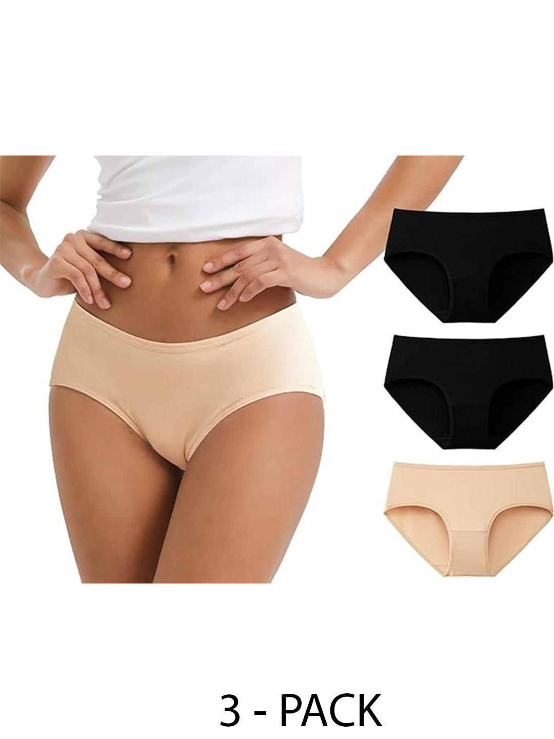 

Diving Deep Women Pack Of 3 Cotton Hipster Briefs, Assorted