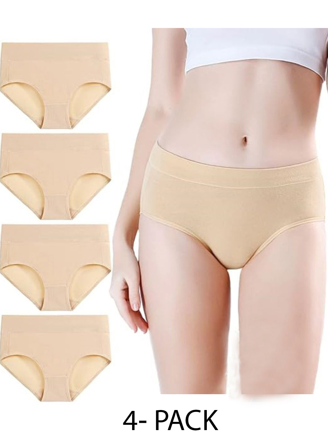 

Diving Deep Pack of 4 Hipster Briefs, Beige