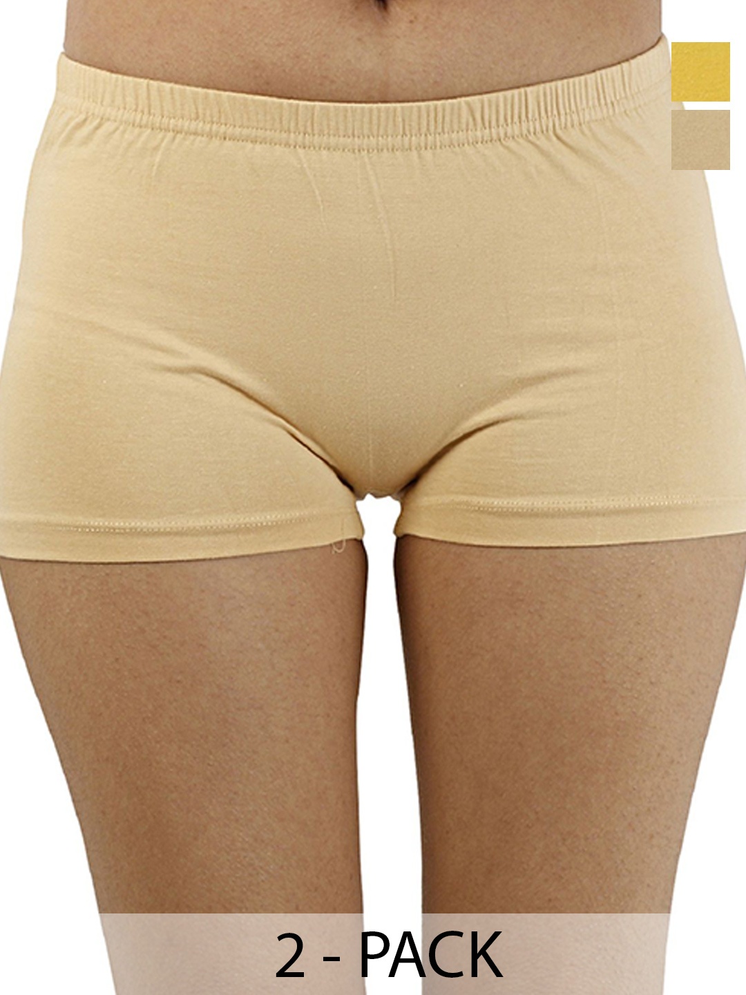 

Diving Deep Women Cotton Pack of 2 Boxer-Style Briefs, Beige
