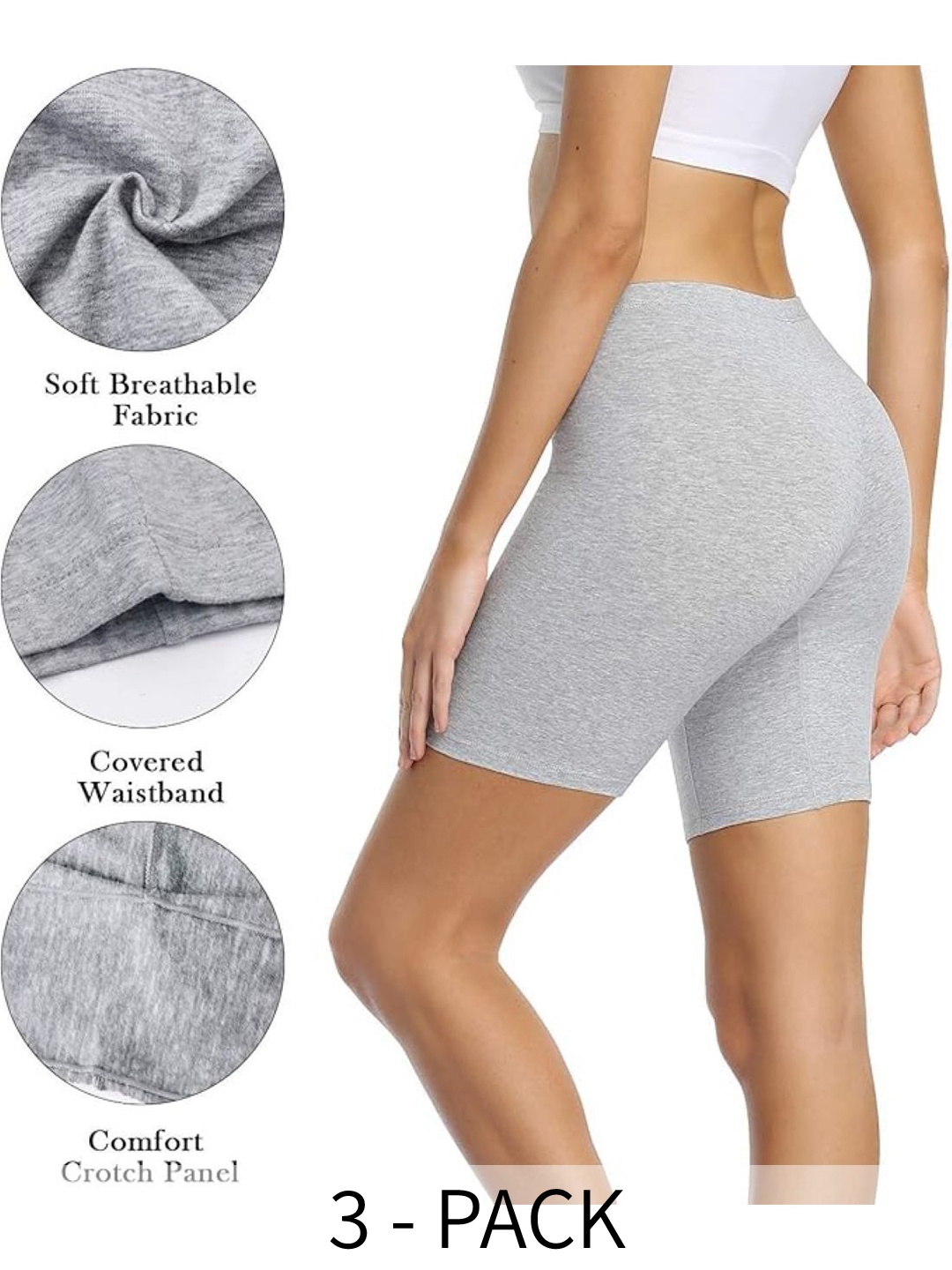 

Diving Deep Women Pack Of 3 Cotton Boy Shorts Briefs, Assorted