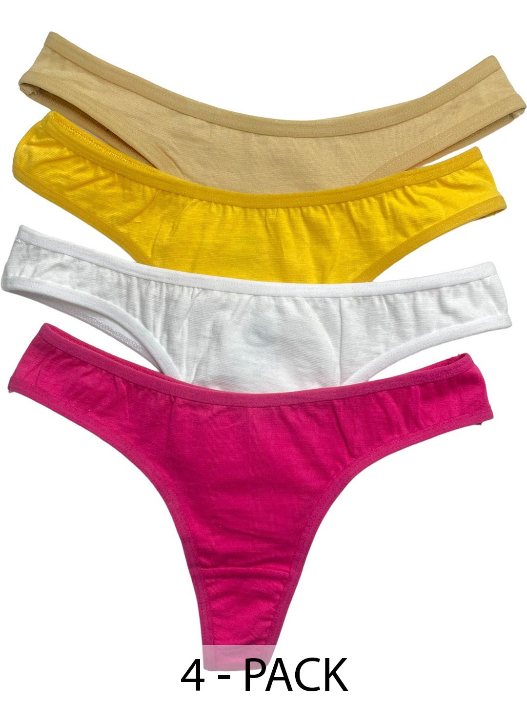 

Diving Deep Pack of 4 Thongs Briefs, Beige
