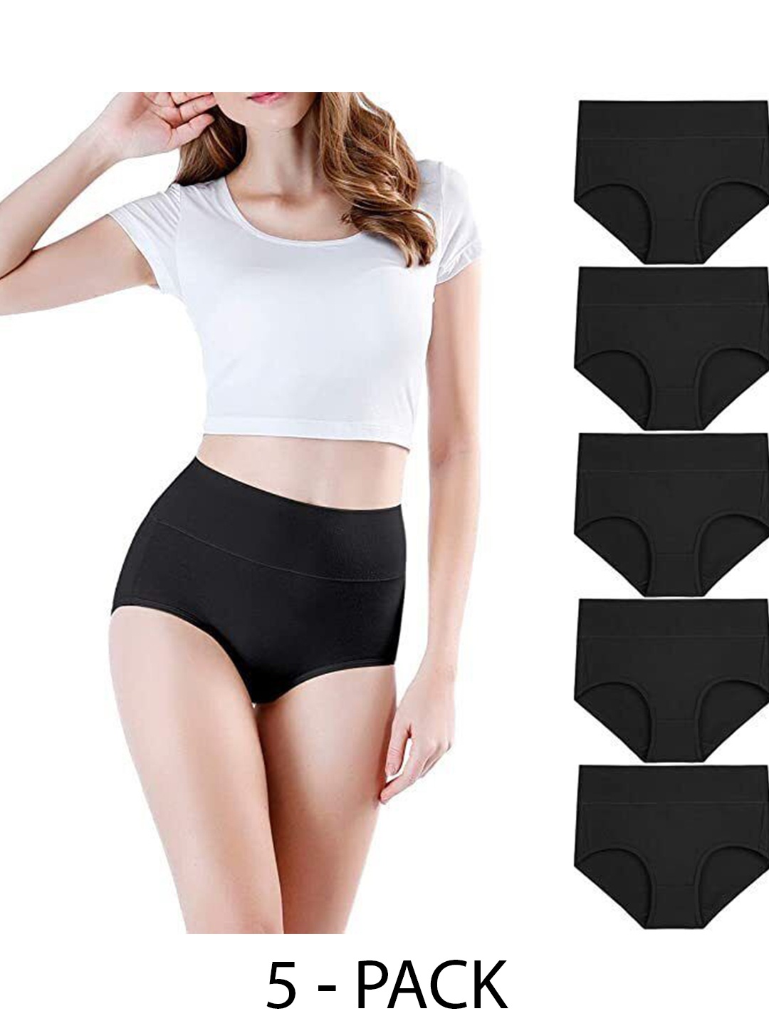 

Diving Deep Pack of 5 Hipster Briefs, Black