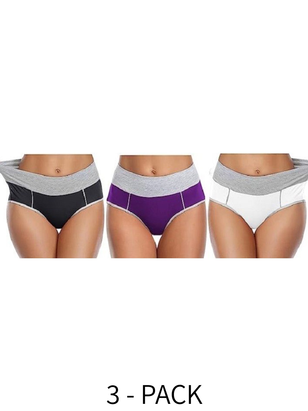 

Diving Deep Women Pack of 3 Cotton Hipster Briefs, Assorted