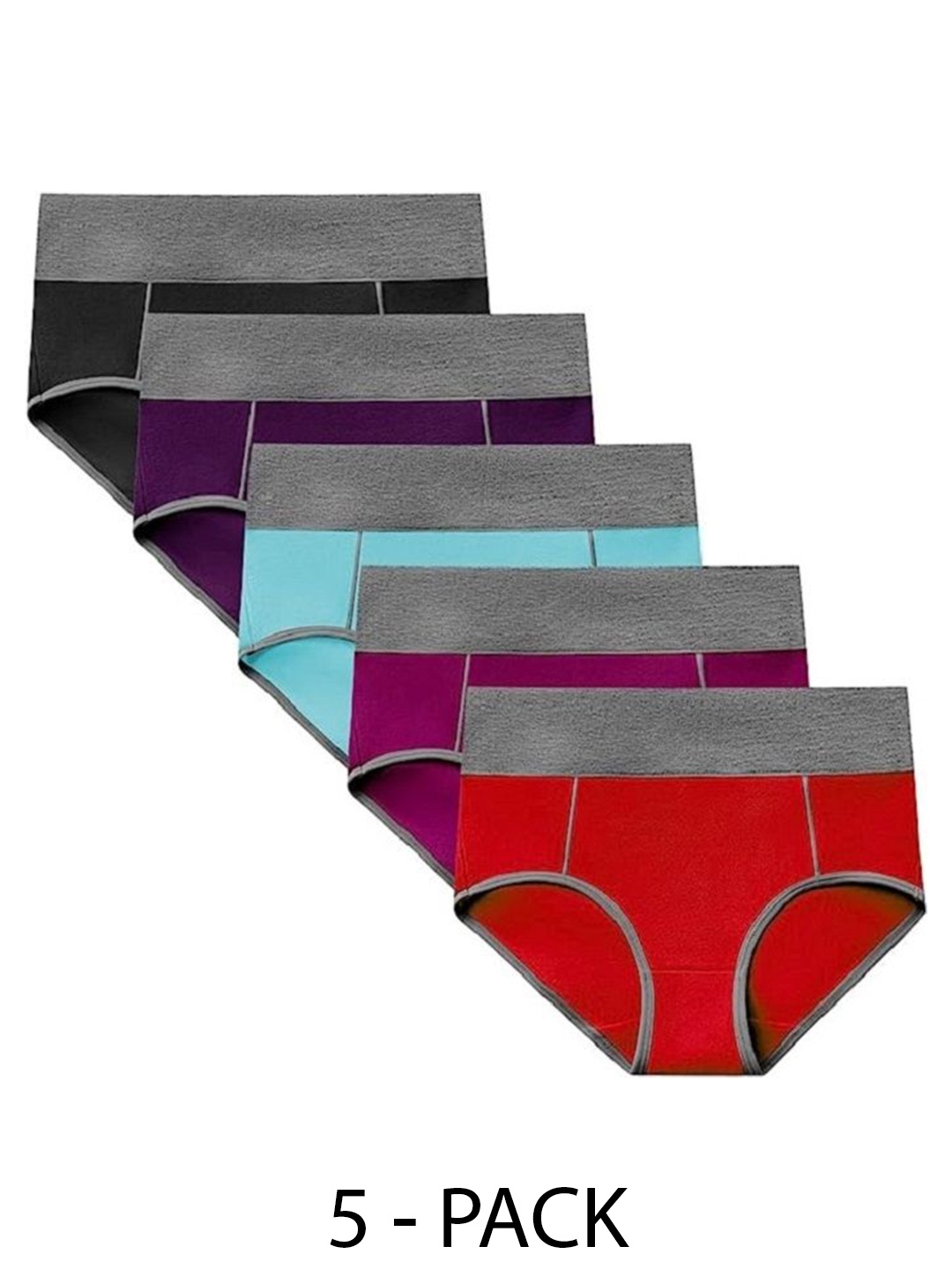 

Diving Deep Women Pack of 5 Cotton Hipster Briefs, Assorted