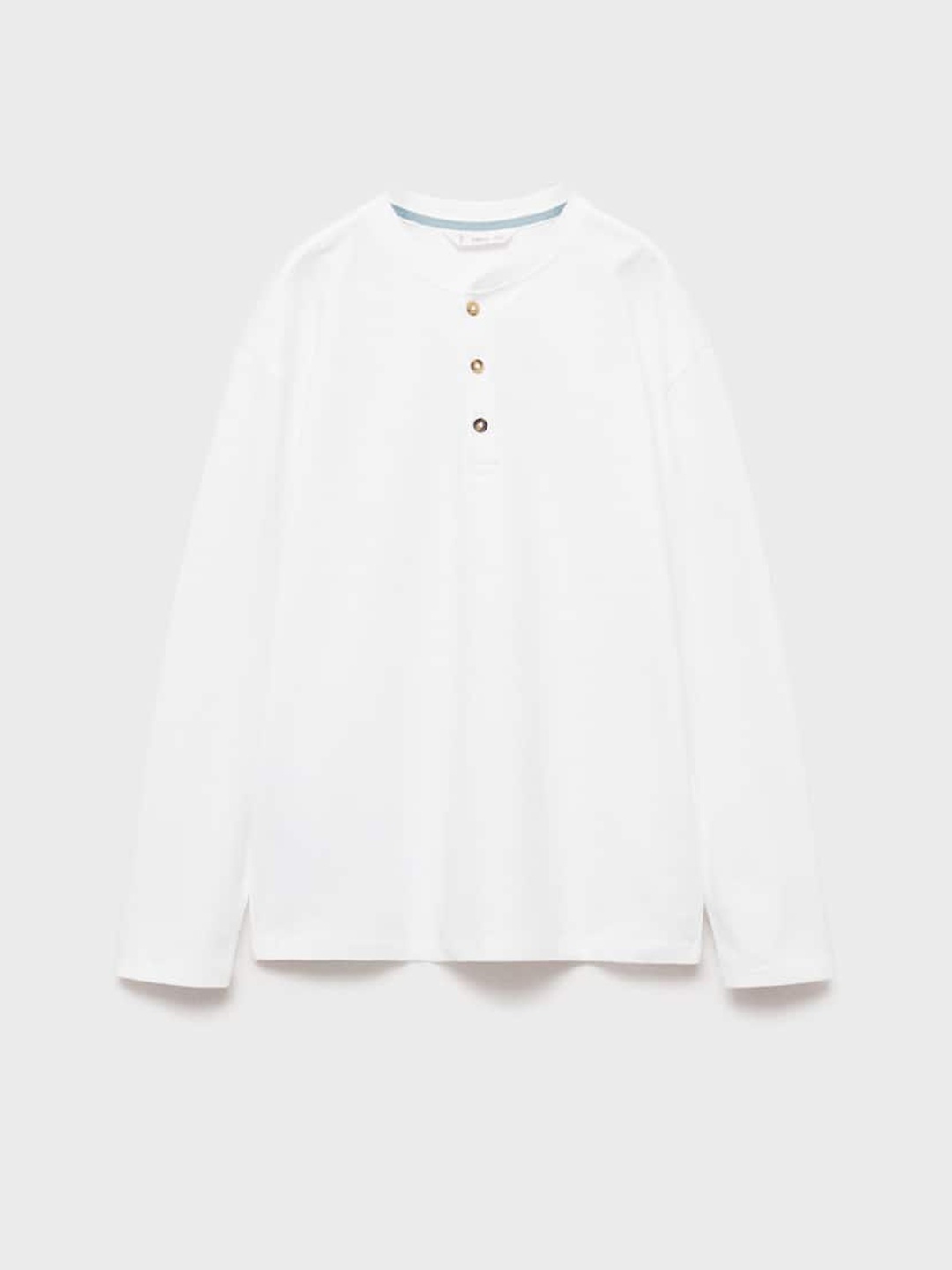 

Mango Kids Boys Drop-Shoulder Sleeves Pure Cotton T-shirt, White