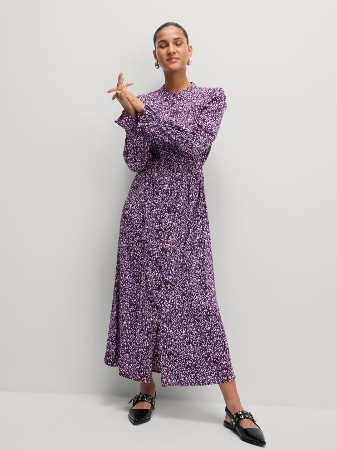

Marks & Spencer Floral Print Maxi Dress, Purple